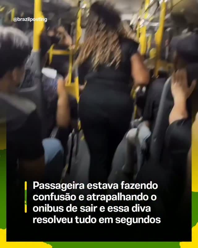 Passageira resolve confusão em ônibus ao expulsar mulher que se recusava a descer