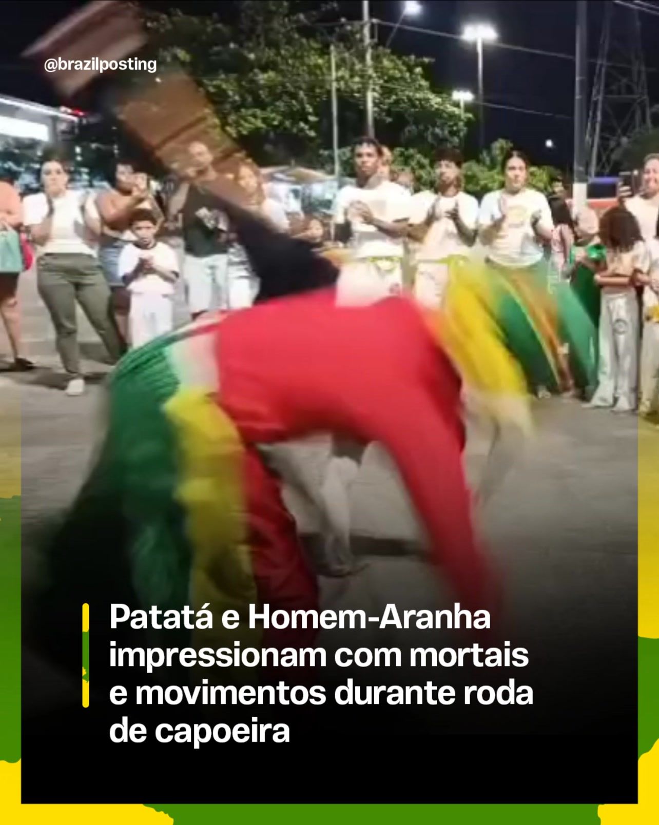 Patatá e Homem-Aranha entram na roda: a capoeira de rua que junta fantasia, mortal e patrimônio da UNESCO