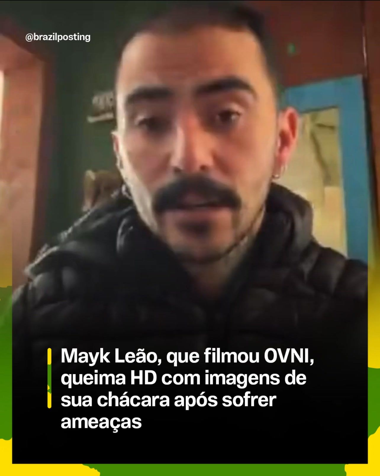 Mayk Leão, influenciador do 'OVNI de Campo Largo', queima HD ao vivo e se afasta das redes após ameaças