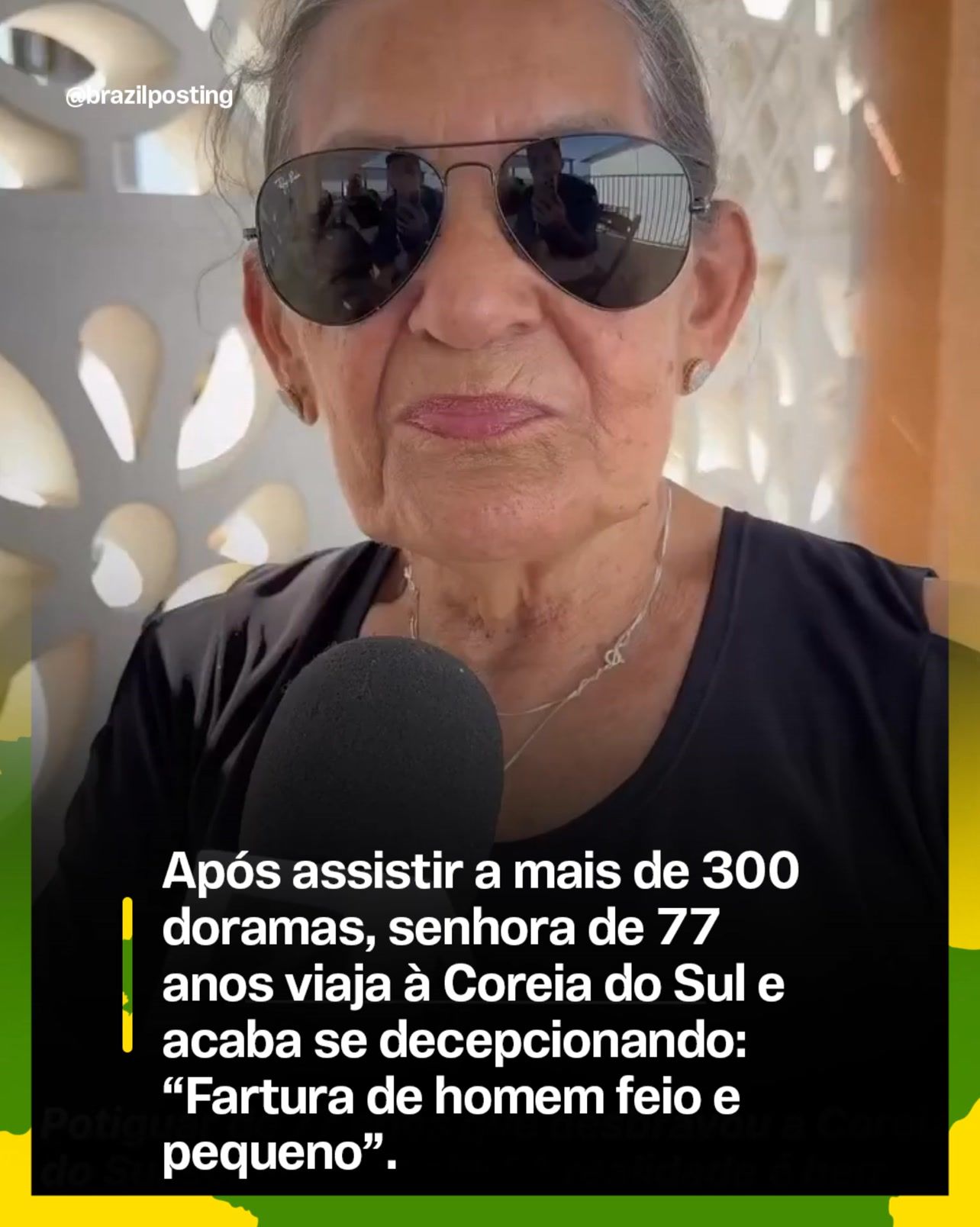 Aos 77 anos, fã de dorama rifa anel de ouro, viaja à Coreia do Sul e desabafa: 'fartura de homem feio e pequeno'