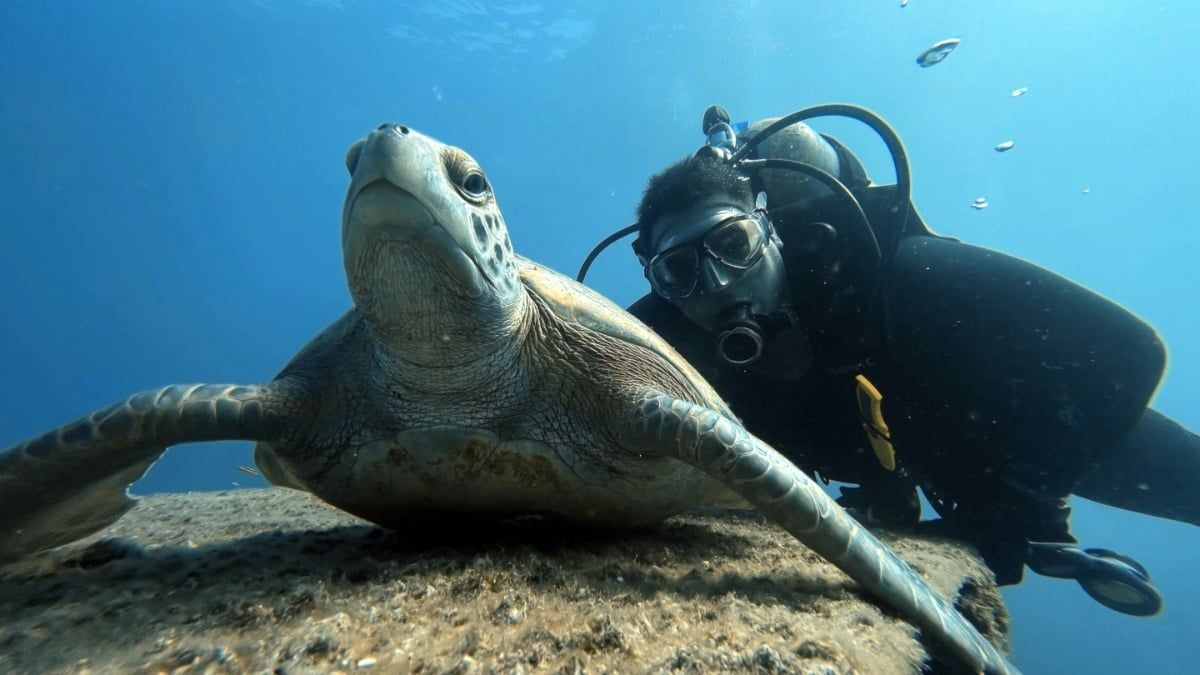 Florida Diver Says Sea Turtle 'Slapped' Him Mid-Dive in Viral Video: 'He Was Obsessed With Me'