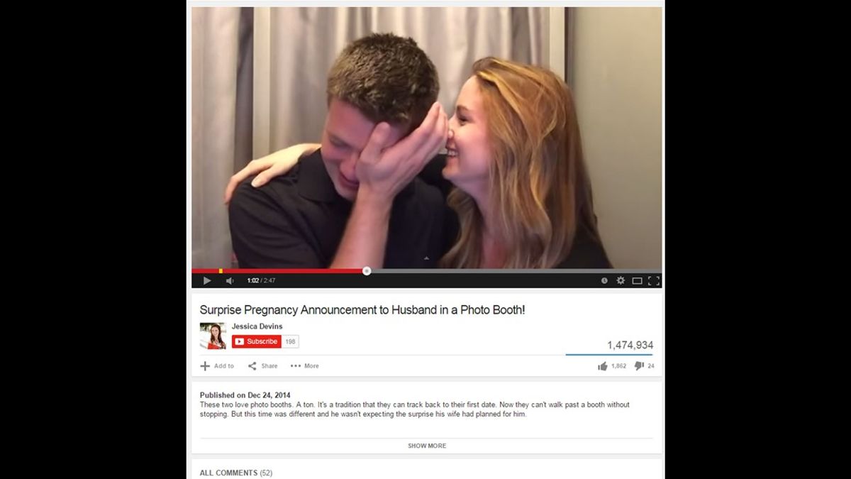 Photo booth baby announcement goes viral