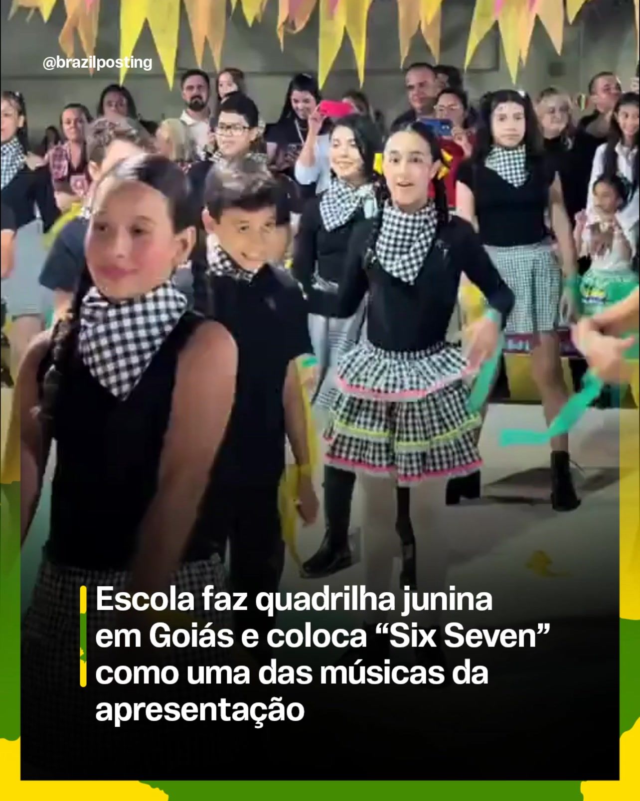 'Six Seven' invade a quadrilha junina: meme da geração Alpha entra na trilha das festas escolares brasileiras