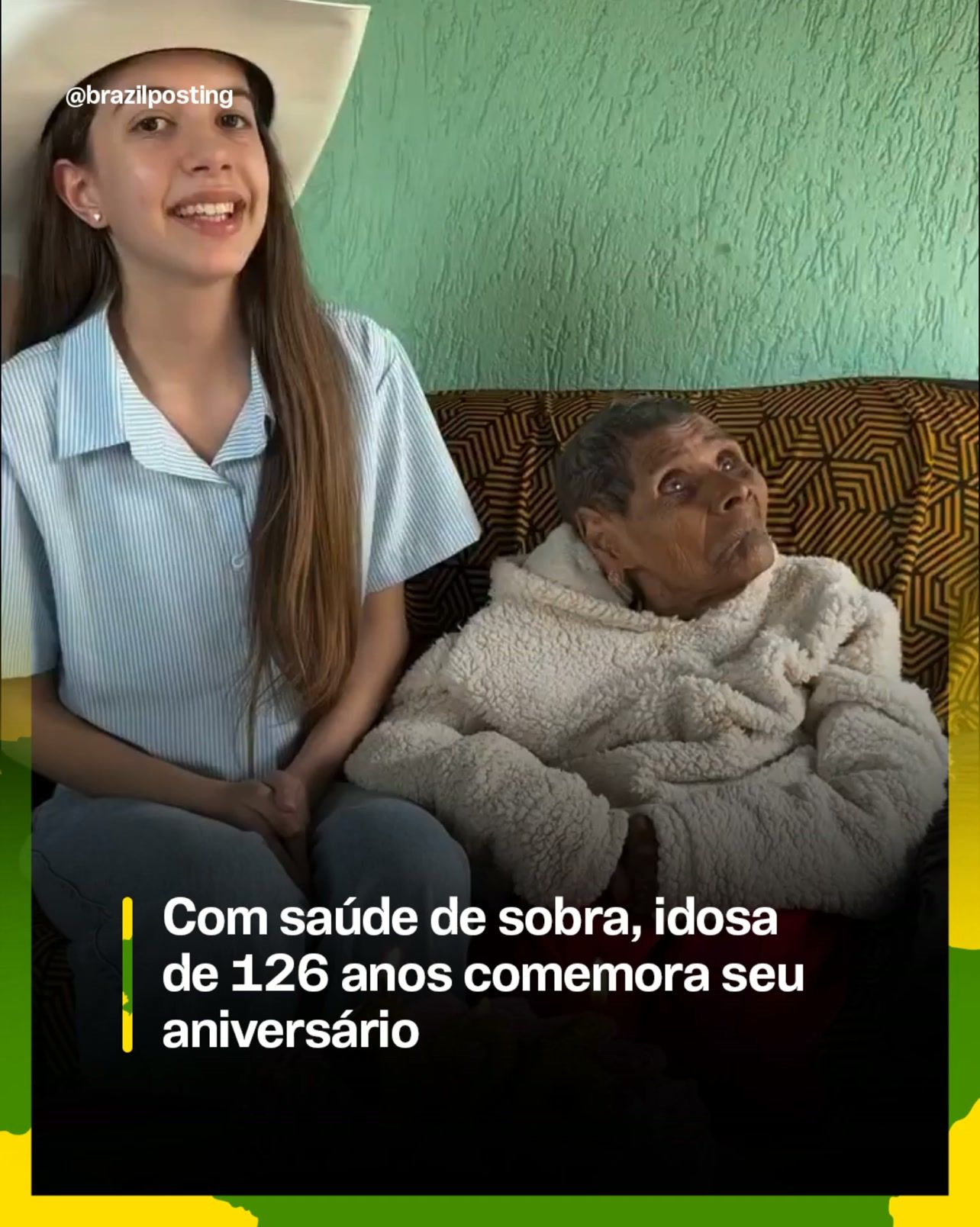 Idosa de 126 anos comemora aniversário cercada pela família