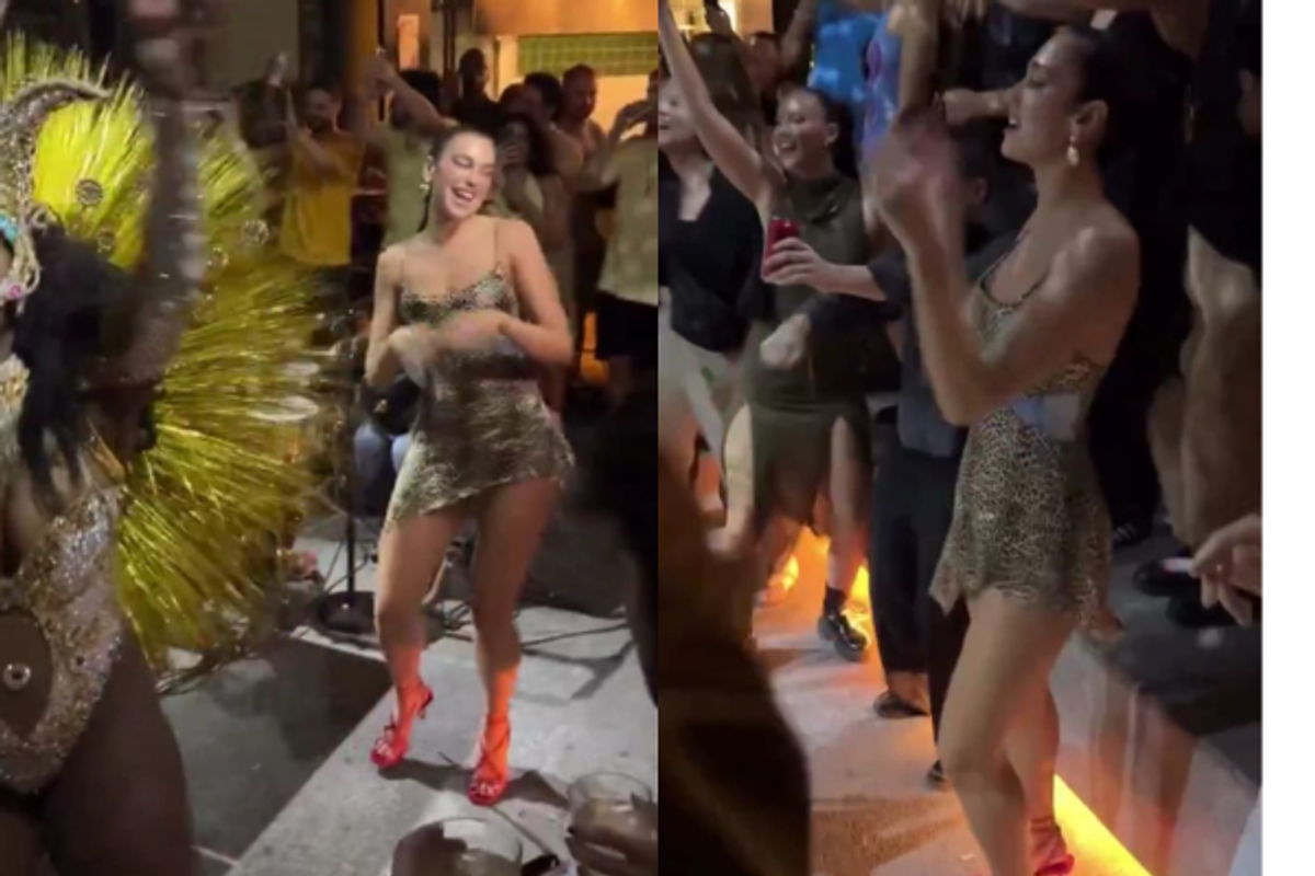Dua Lipa se joga no pagodinho do Centro de São Paulo e samba como uma nativa