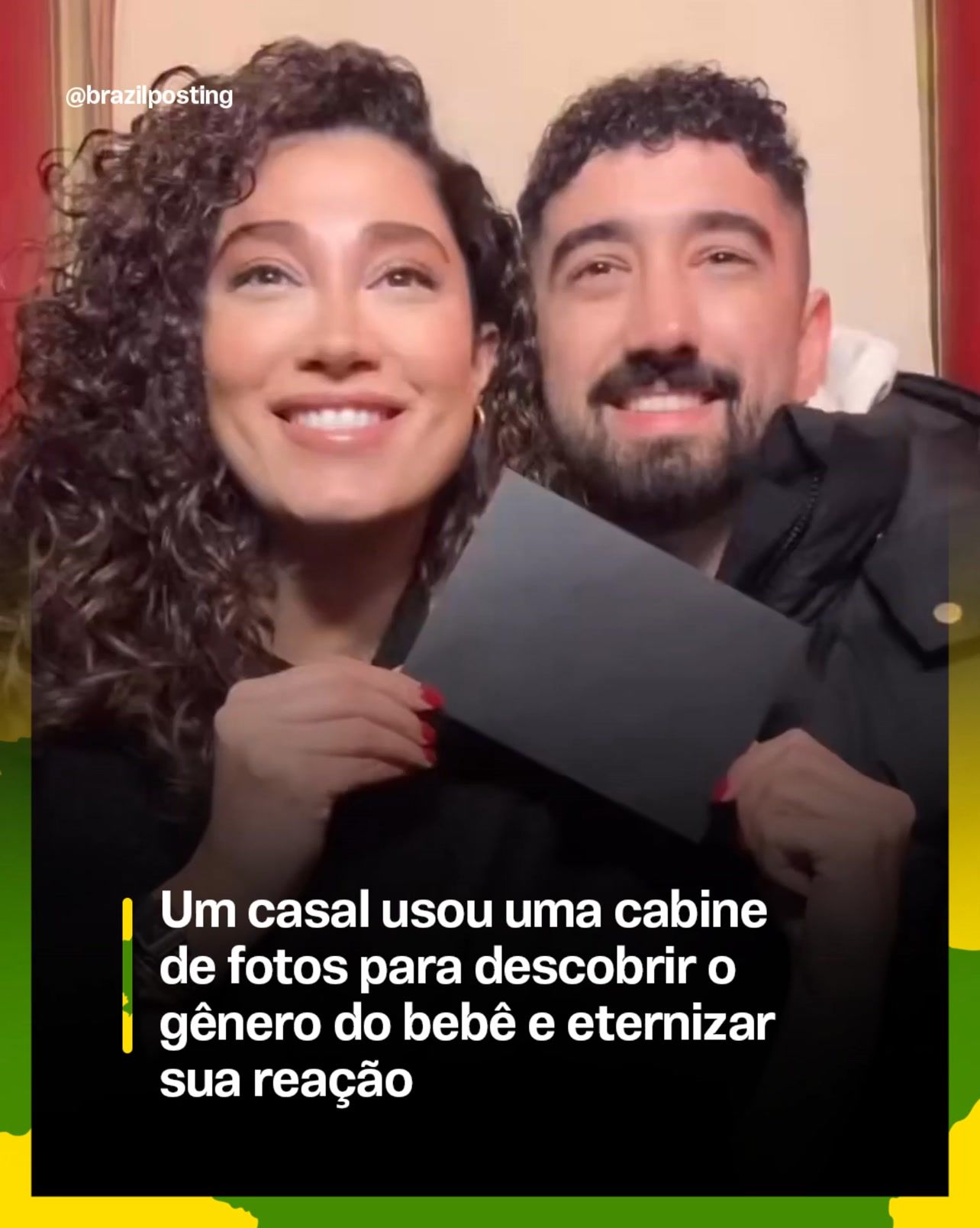 Cabine de fotos virou cenário do chá revelação intimista: por que casais trocaram a festa grande pelo clique a dois