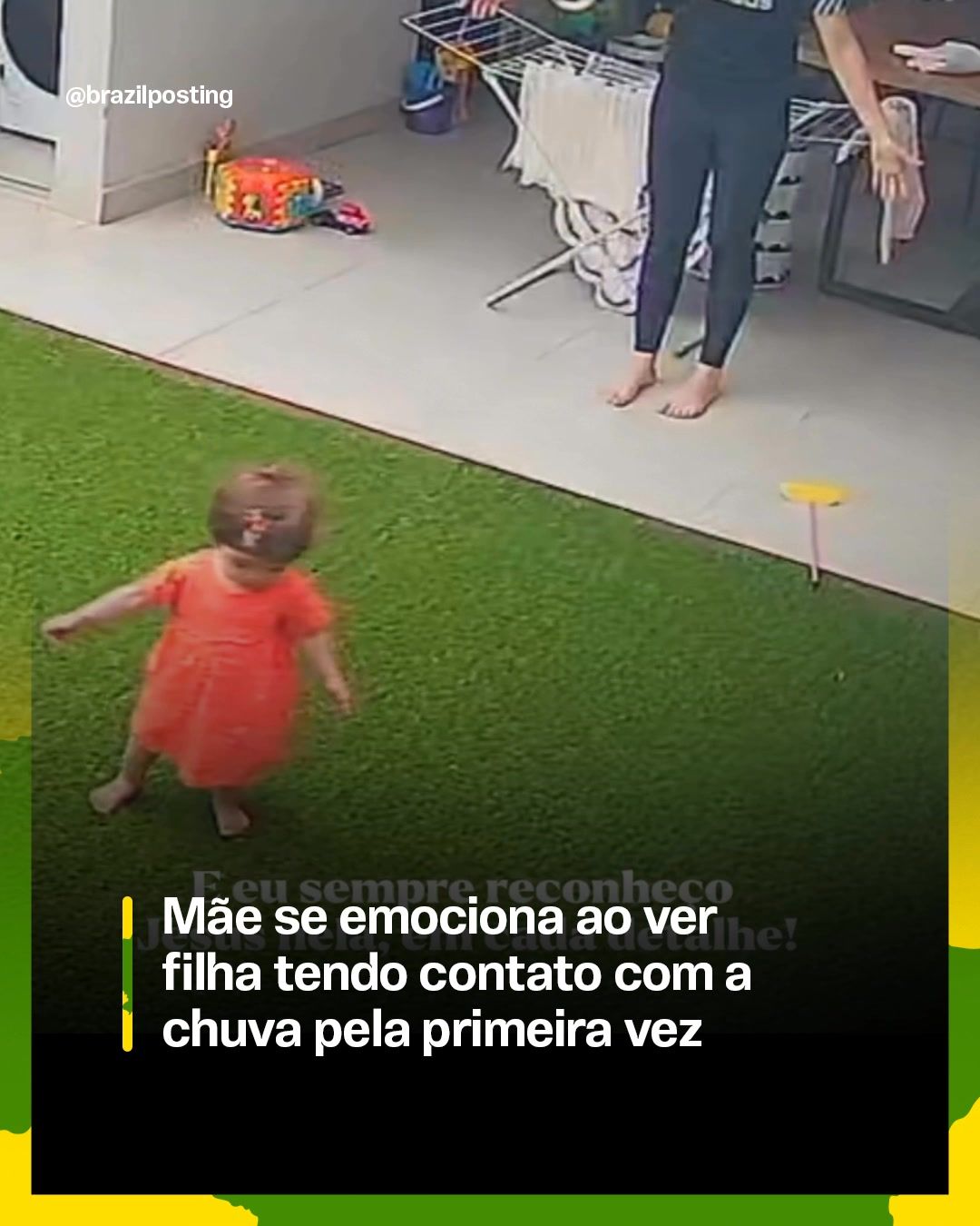 Bebê descobre a chuva pela primeira vez e mãe filma: por que esses segundos viram marco do desenvolvimento