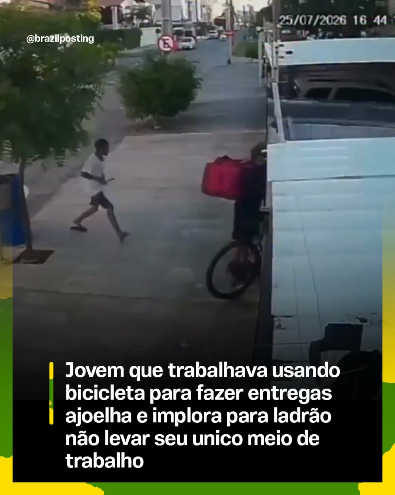  Entre gador assaltado na Paraíba te ntava salvar bicicleta usada para trabalhar