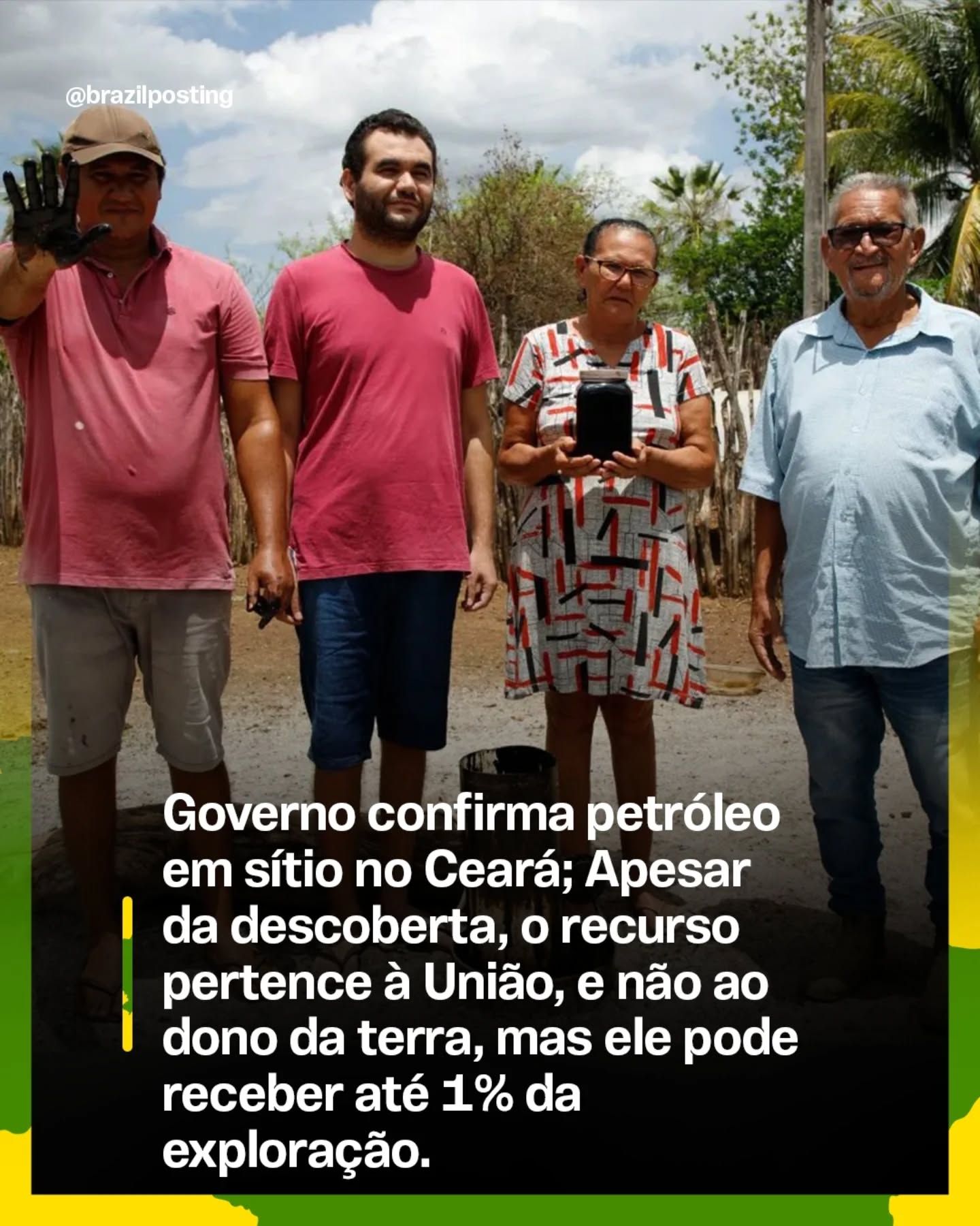 Petróleo no quintal: ANP confirma achado em sítio do Ceará, mas dono da terra fica com no máximo 1% da exploração