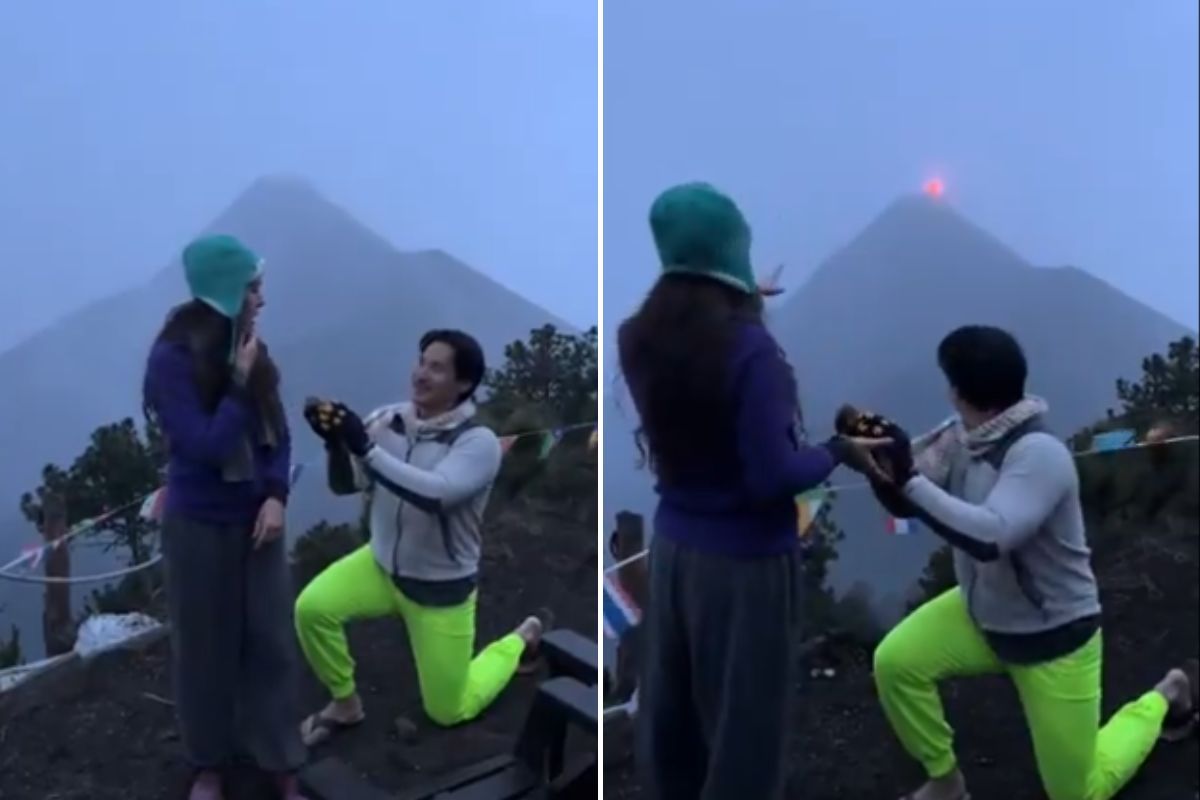 Vulcão entra em erupção durante pedido de casamento na Guatemala; veja vídeo