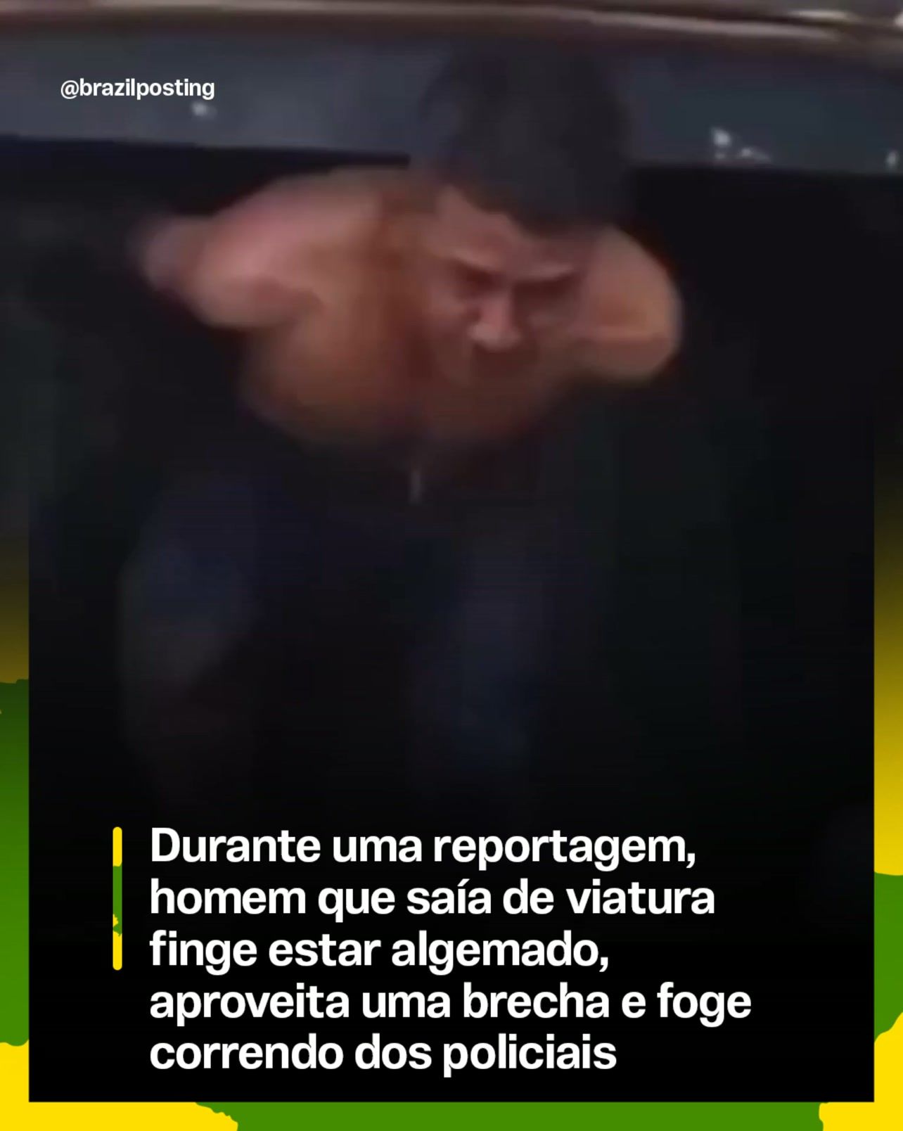 Homem algemado foge ao descer de viatura em Manacapuru, Amazonas