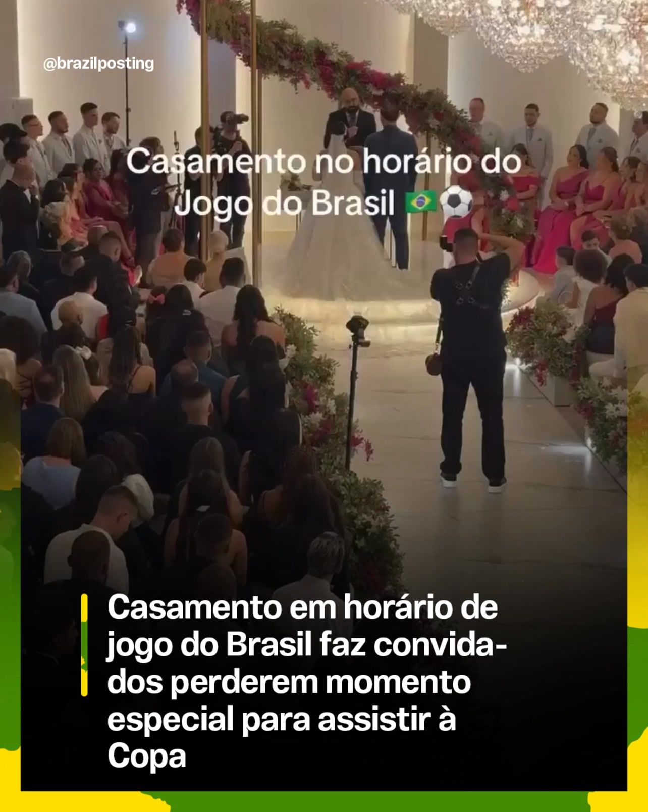 Casamento em horário de jogo do Brasil: a tradição esquisita que volta a dividir convidados na Copa 2026