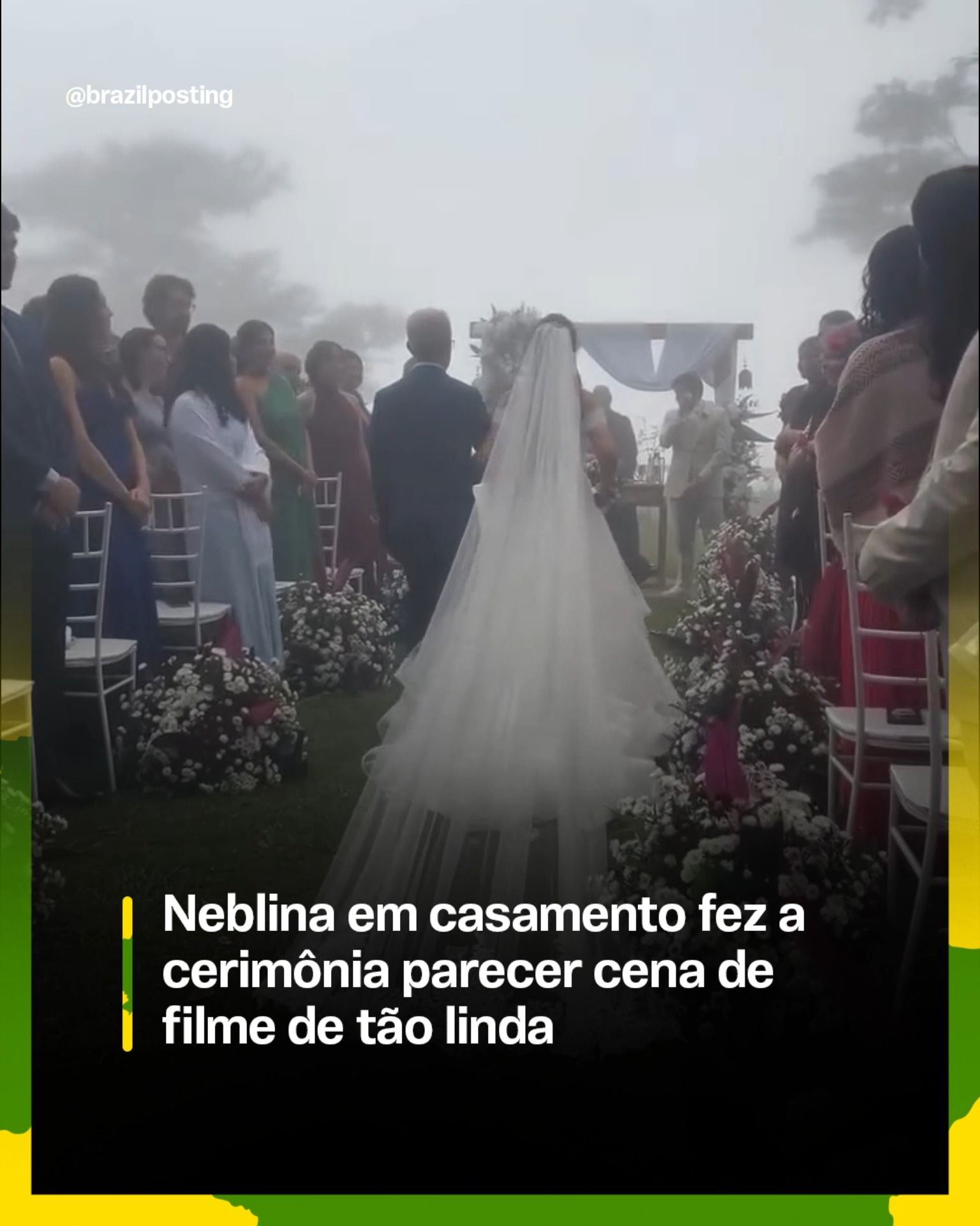Quando a natureza vira cenógrafo: como a neblina transforma casamentos ao ar livre em cenas de outro mundo