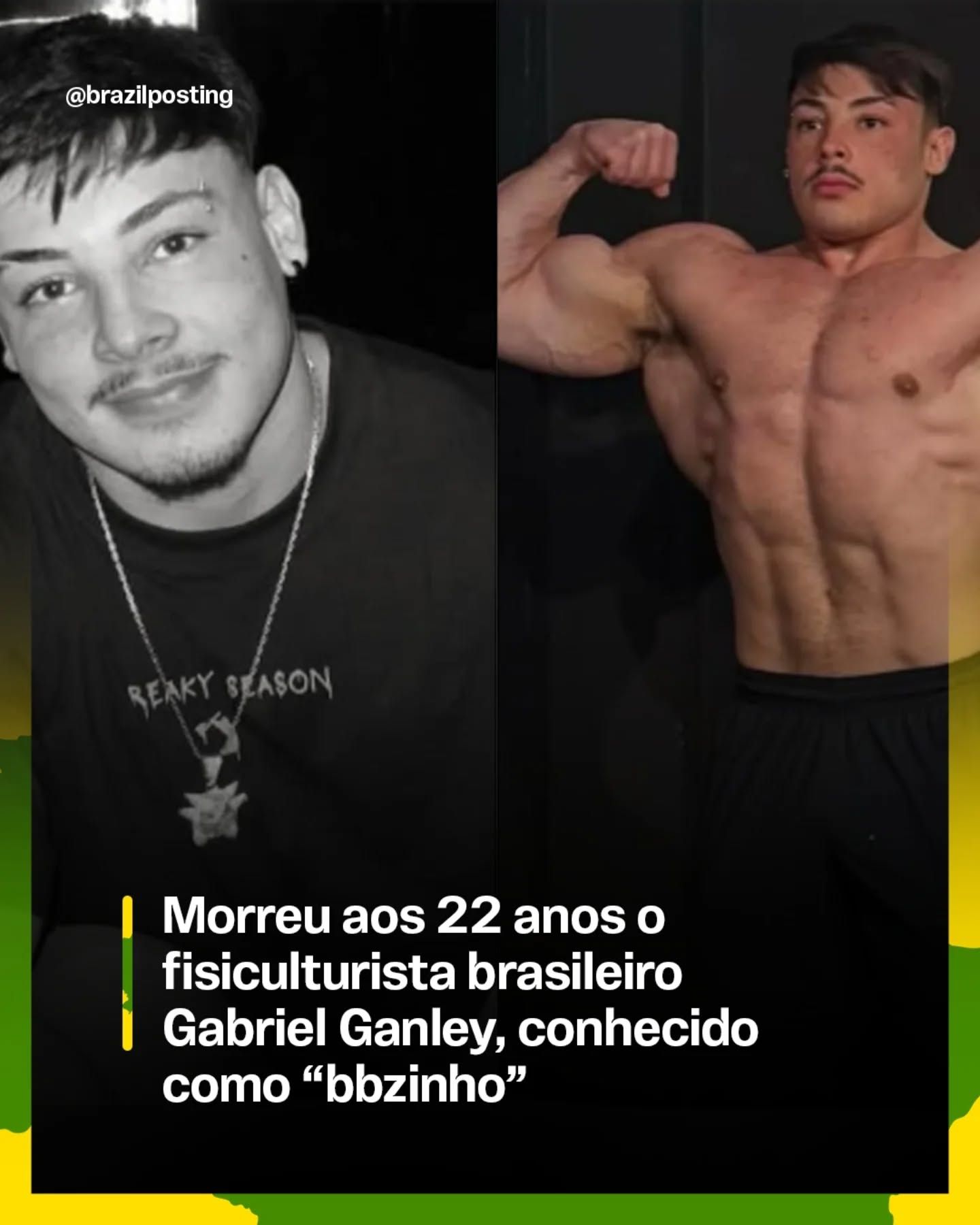 Gabriel Ganley, o 'bbzinho' do fisiculturismo brasileiro, morre aos 22 anos; relatos apontam hipoglicemia grave