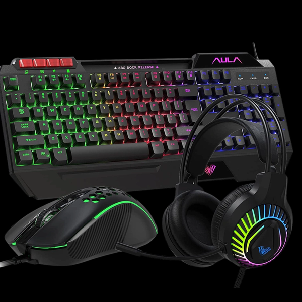 Aula T650 4 in1 Gaming Bundled Keyboard / Mouse / Headset / Mousepad
