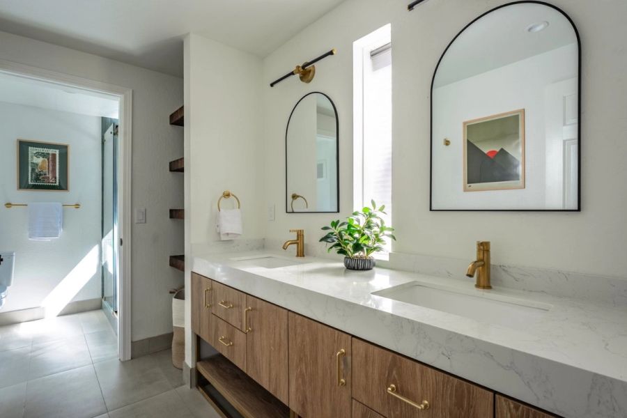 Primary ensuite double vanity