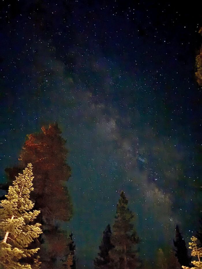 The stargazing dome at night beneath Tahoe's dark skies
