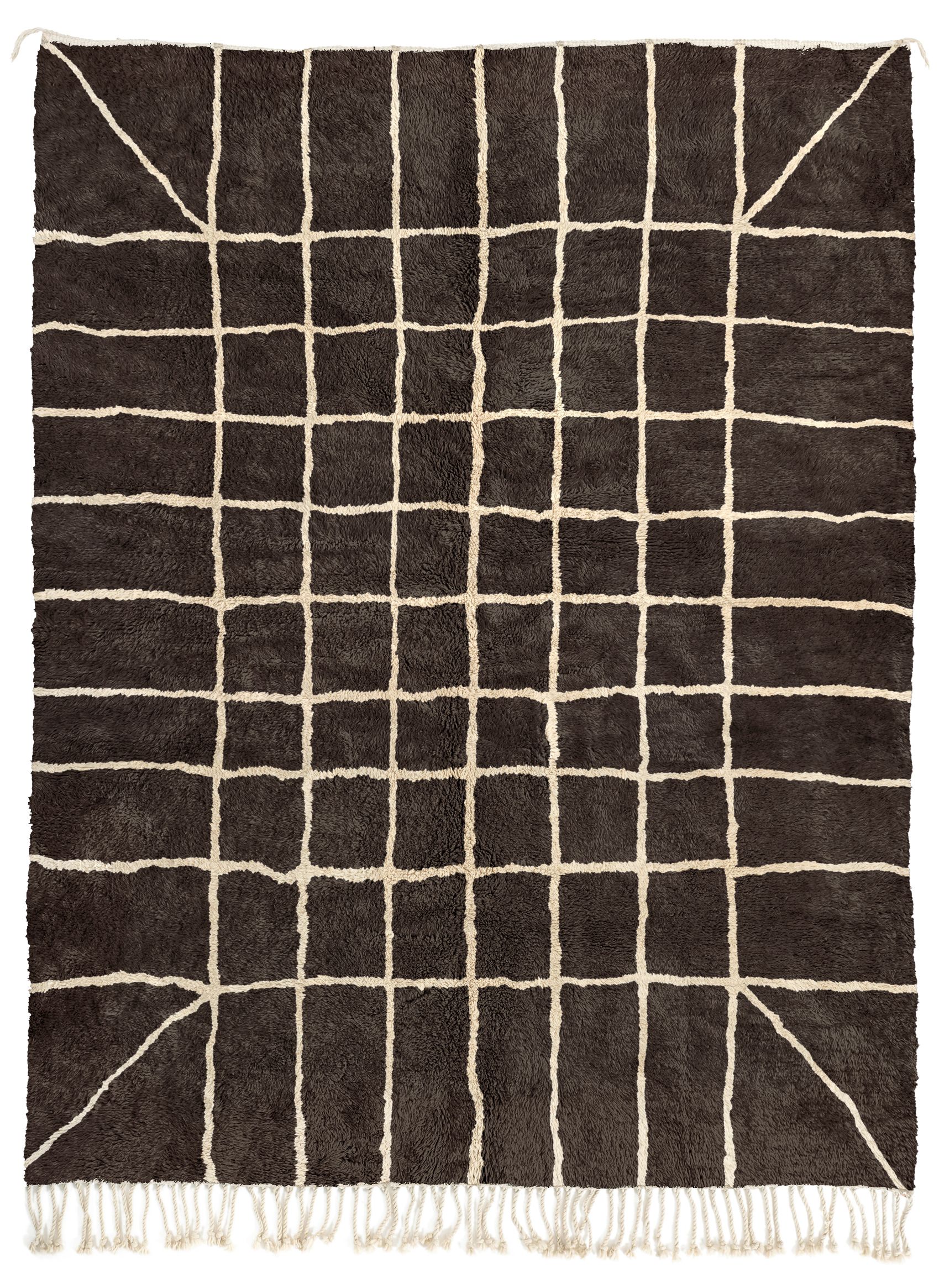 Pavilion Tiles Oat + Midnight Black - Beni Rugs