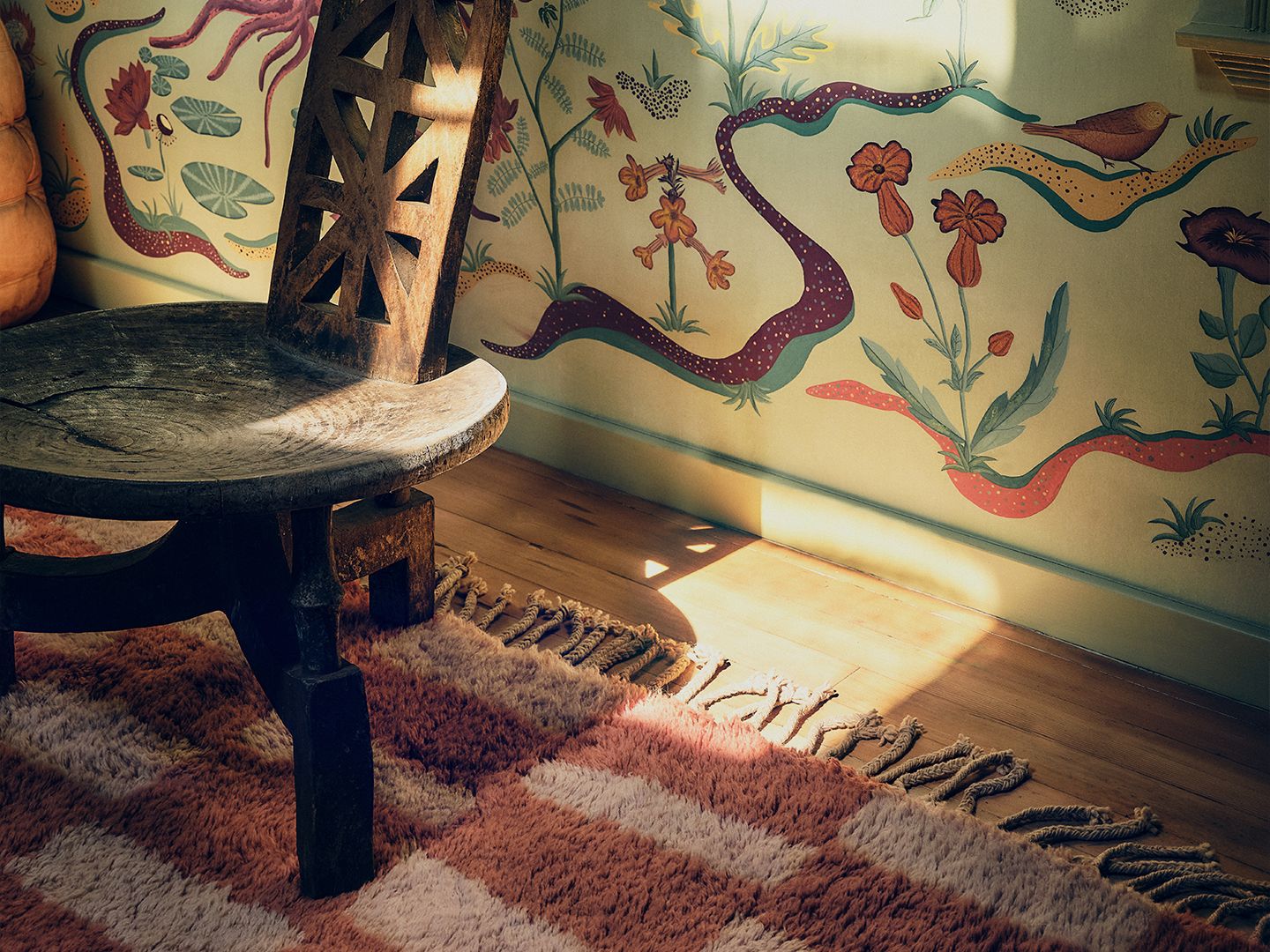 Garden Fountain Camellia + Protea - Beni Rugs