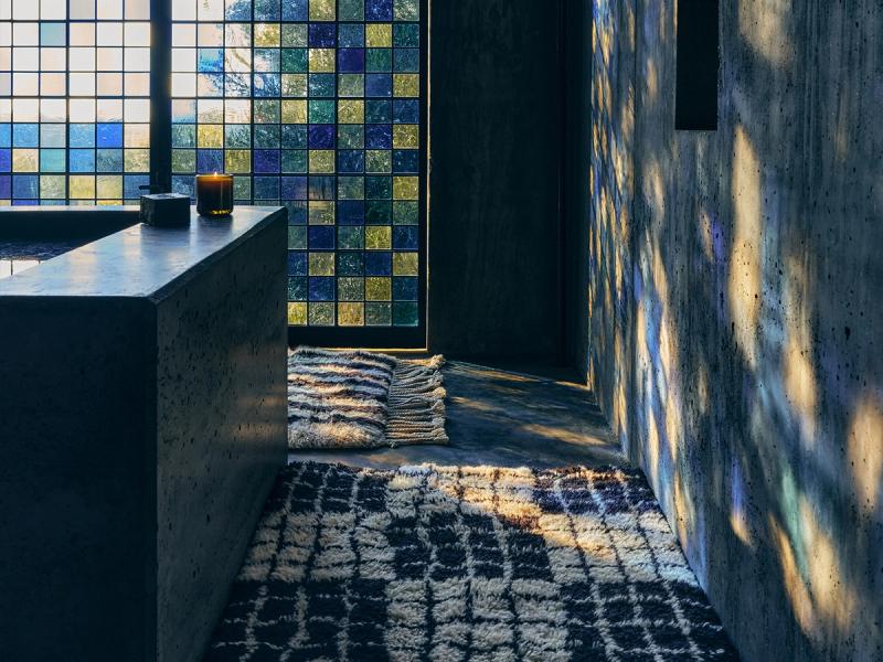 Flower Floor in bathhouse. 