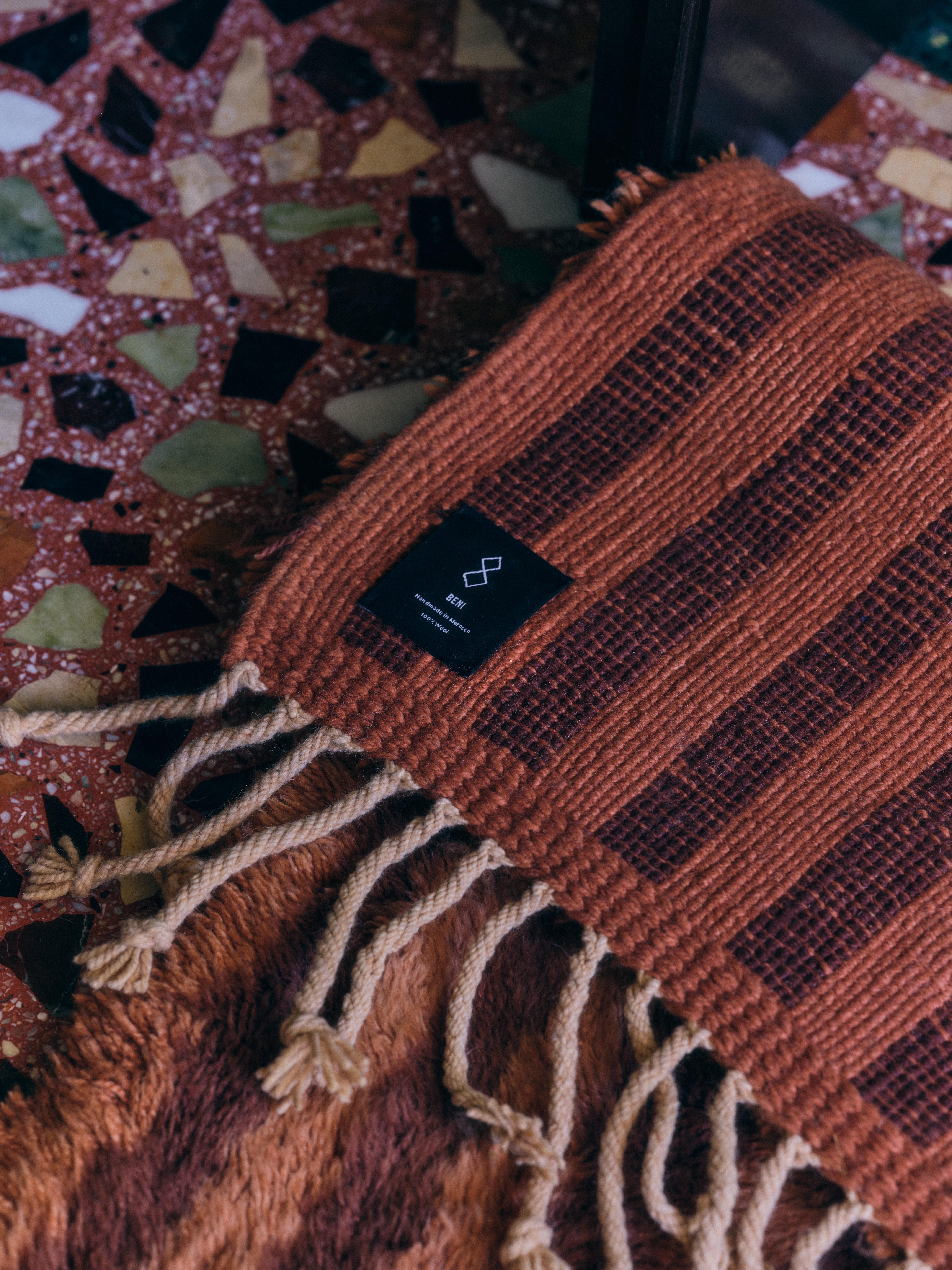 Leopard Majorelle Blue + Midnight Black + Oat - Beni Rugs