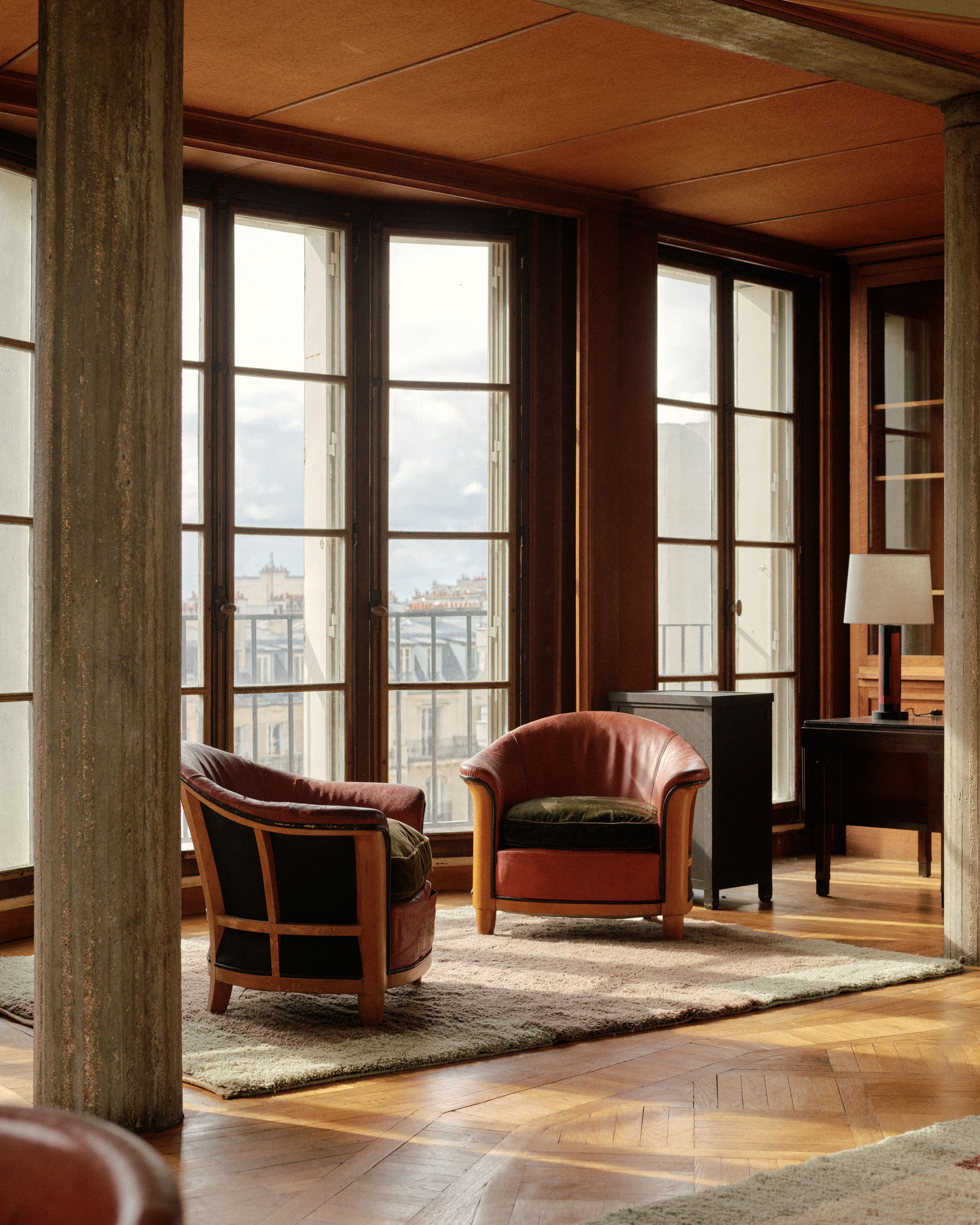 Metropolis Oxblood + Lino - Beni Rugs