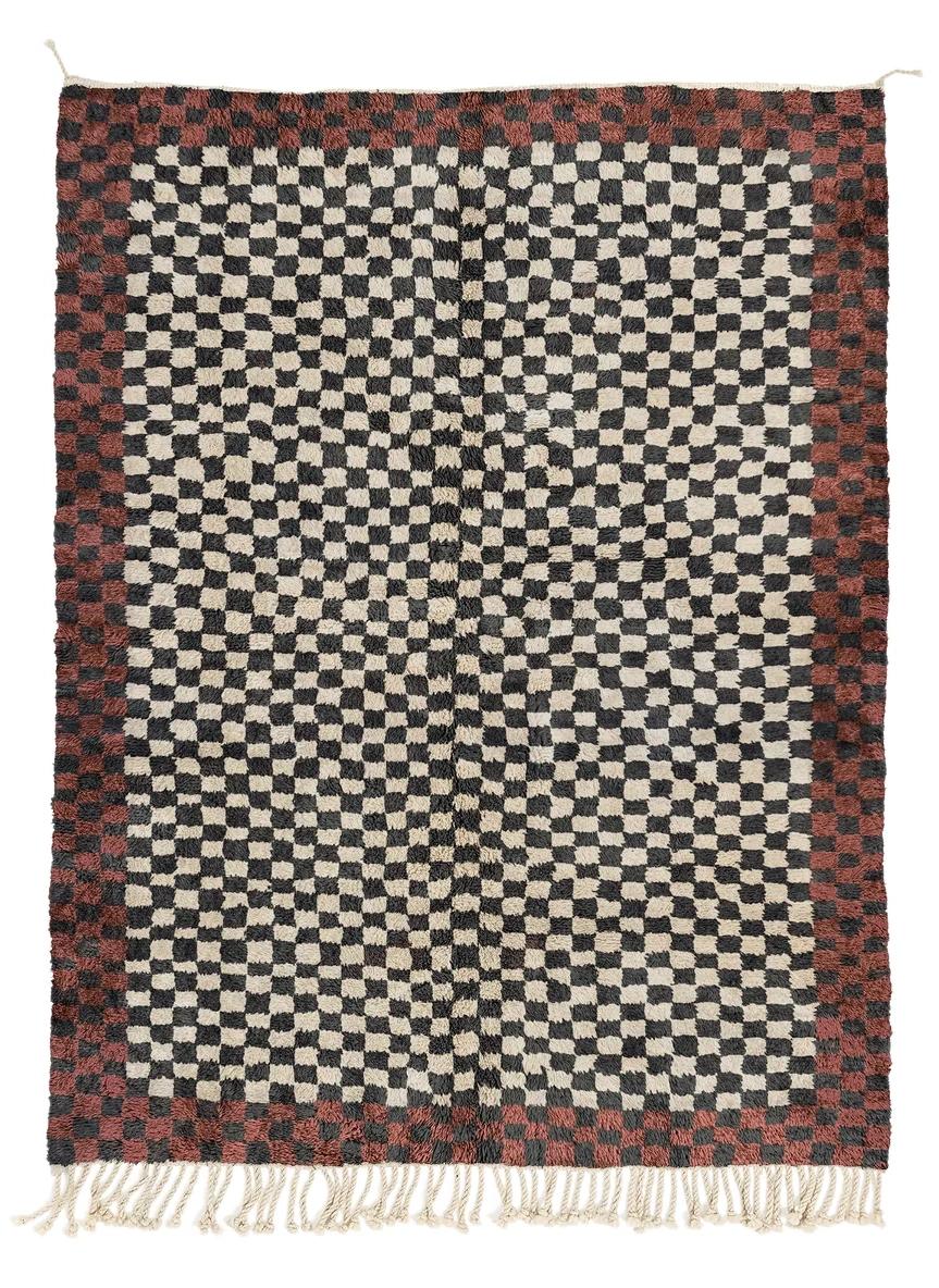 Konya Chocolate Brown + Taupe + Oxblood - Beni Rugs