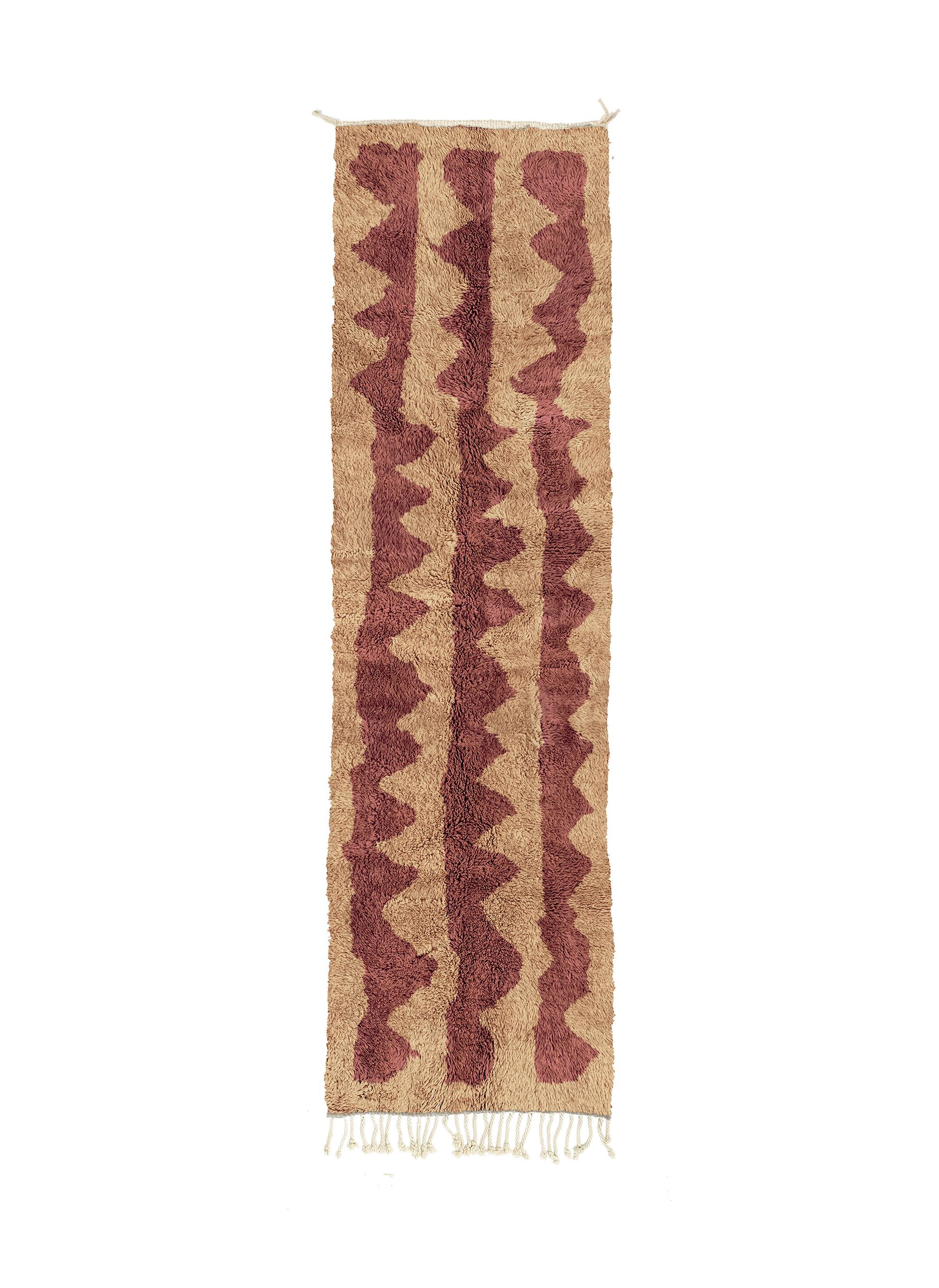 Massif - Runner Sahara Brown + Oxblood - Beni Rugs