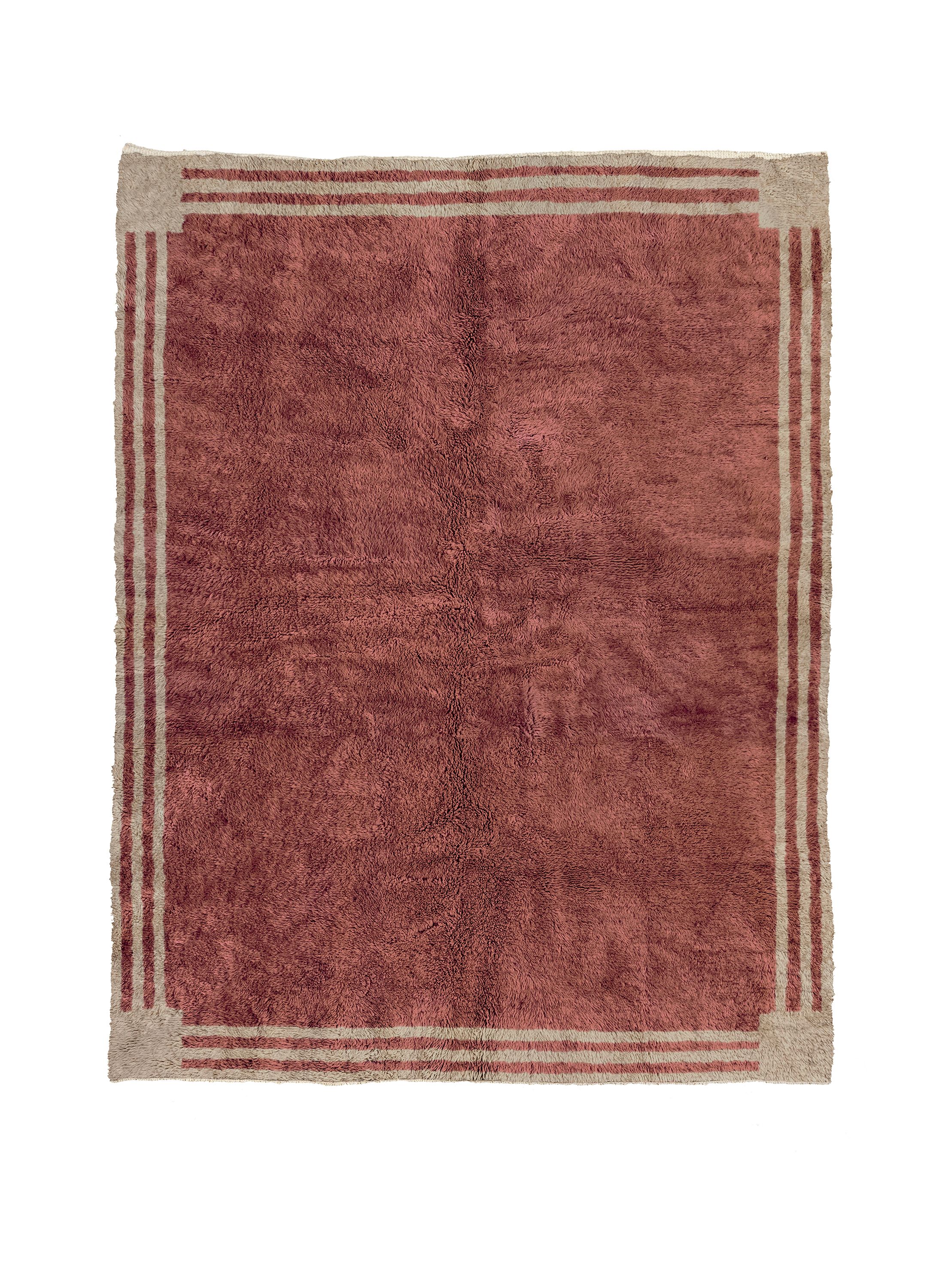 Secession Lino + Oxblood - Beni Rugs