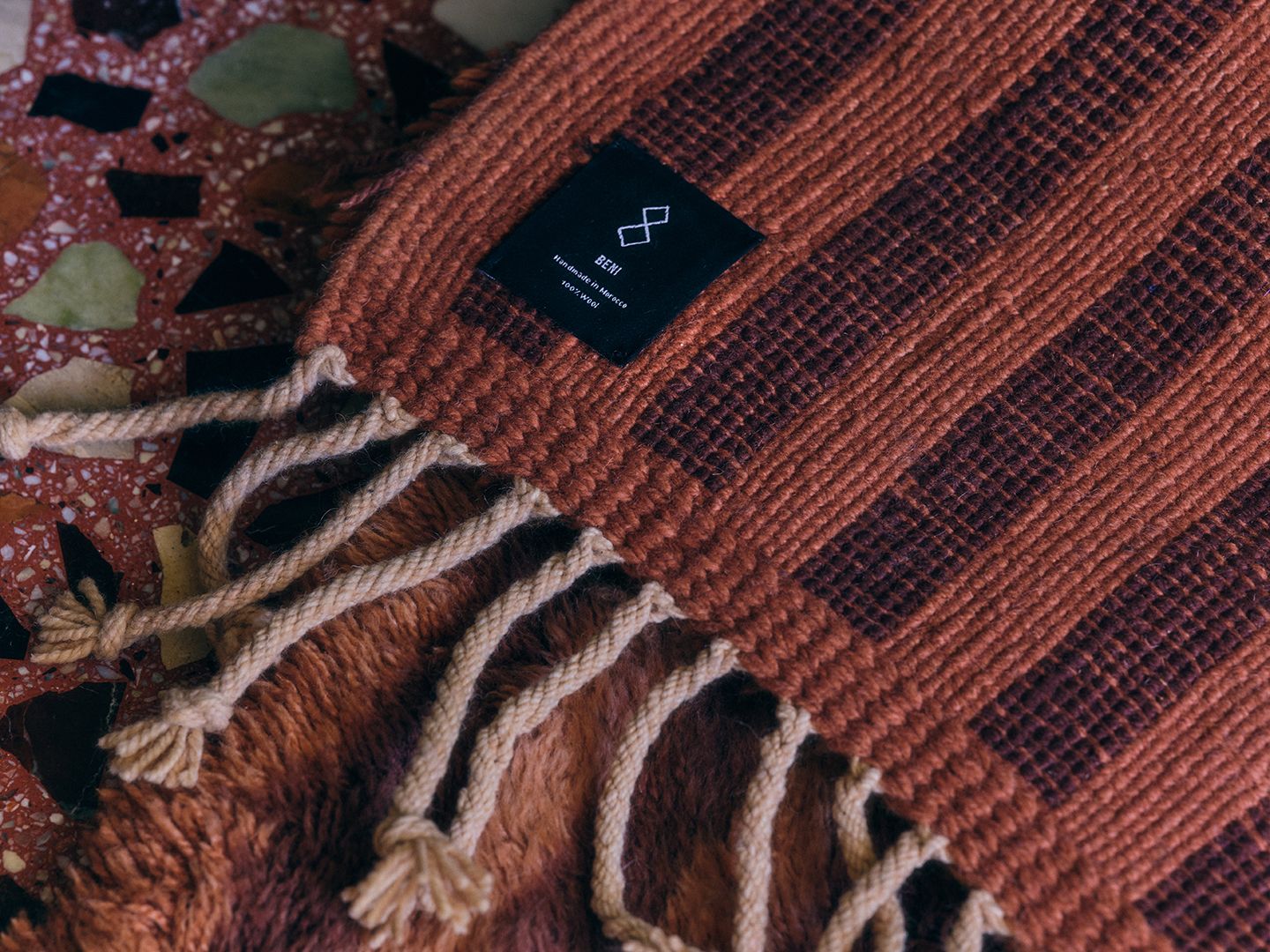 Breakfast Table Banksia + Oxblood - Beni Rugs