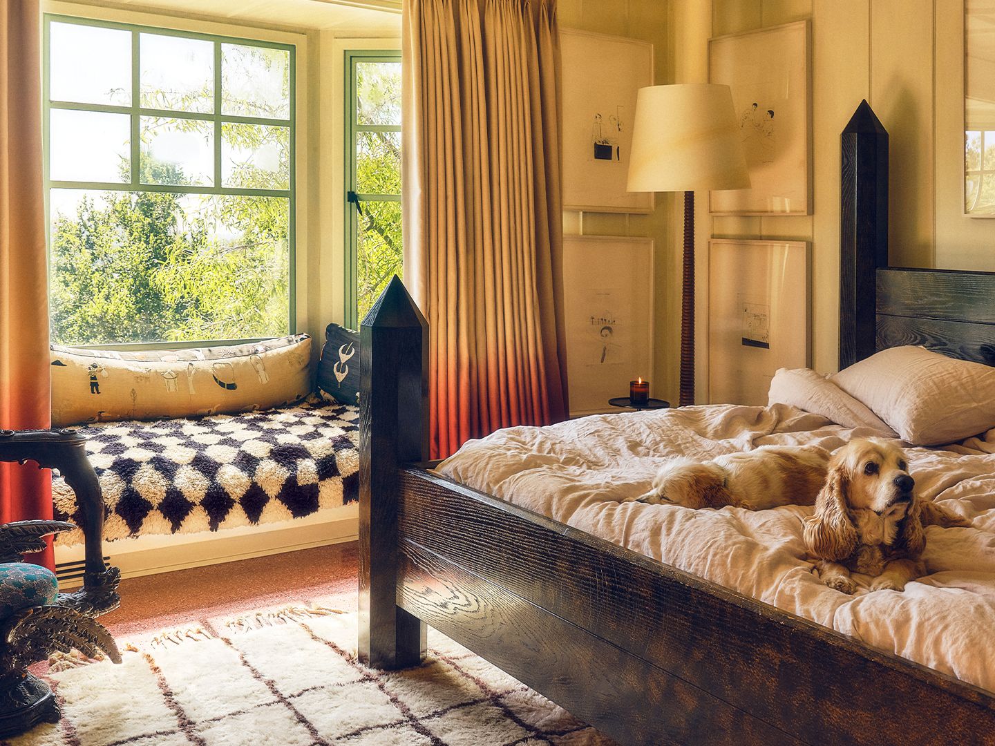 Pavilion Tiles Oat + Midnight Black - Beni Rugs