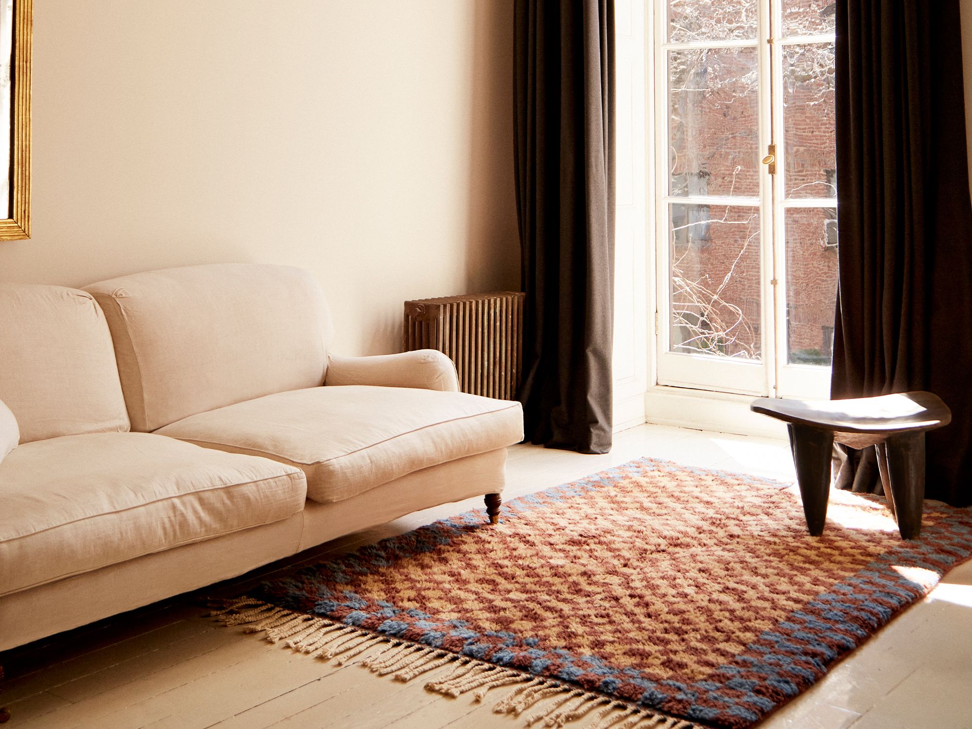 Konya Sahara Brown + Oxblood + Mystic Blue - Beni Rugs