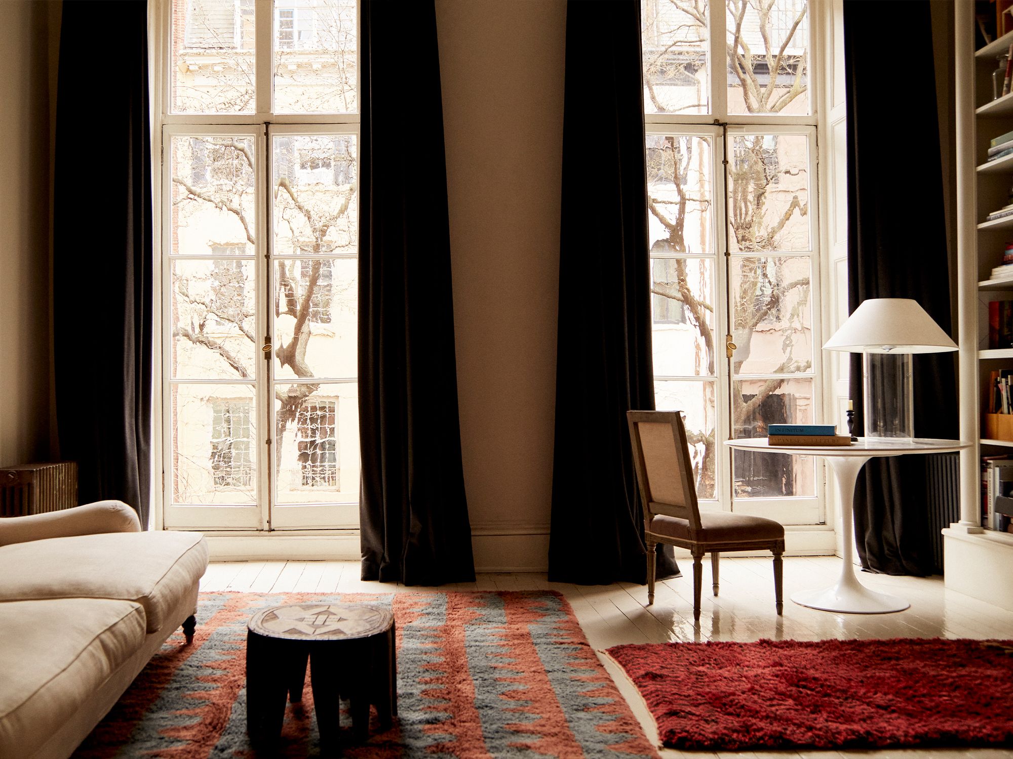 rug.rug 　no2 Azra Chocolate Brown + Pompeian Red - Beni Rugs