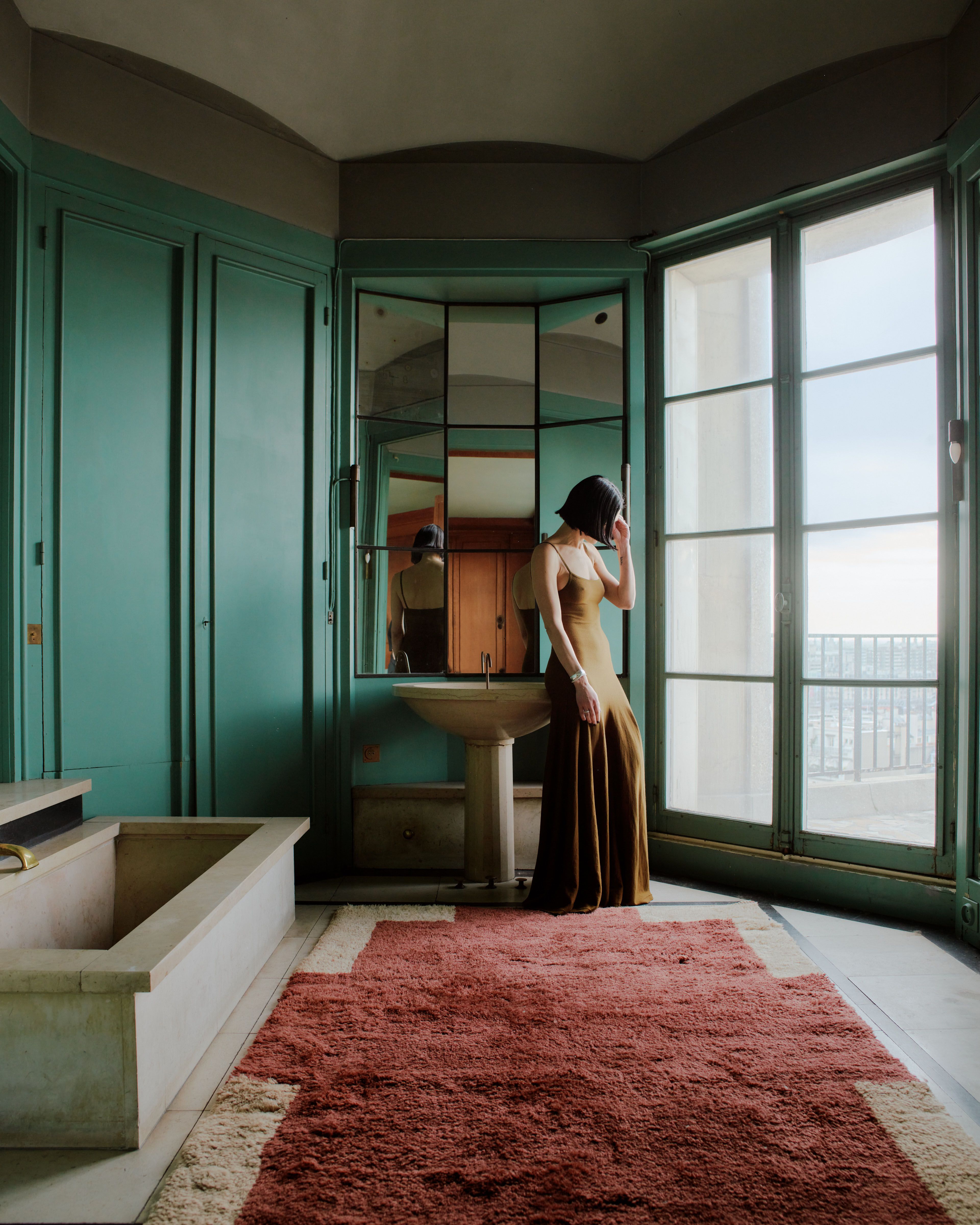 Metropolis Oxblood + Lino - Beni Rugs