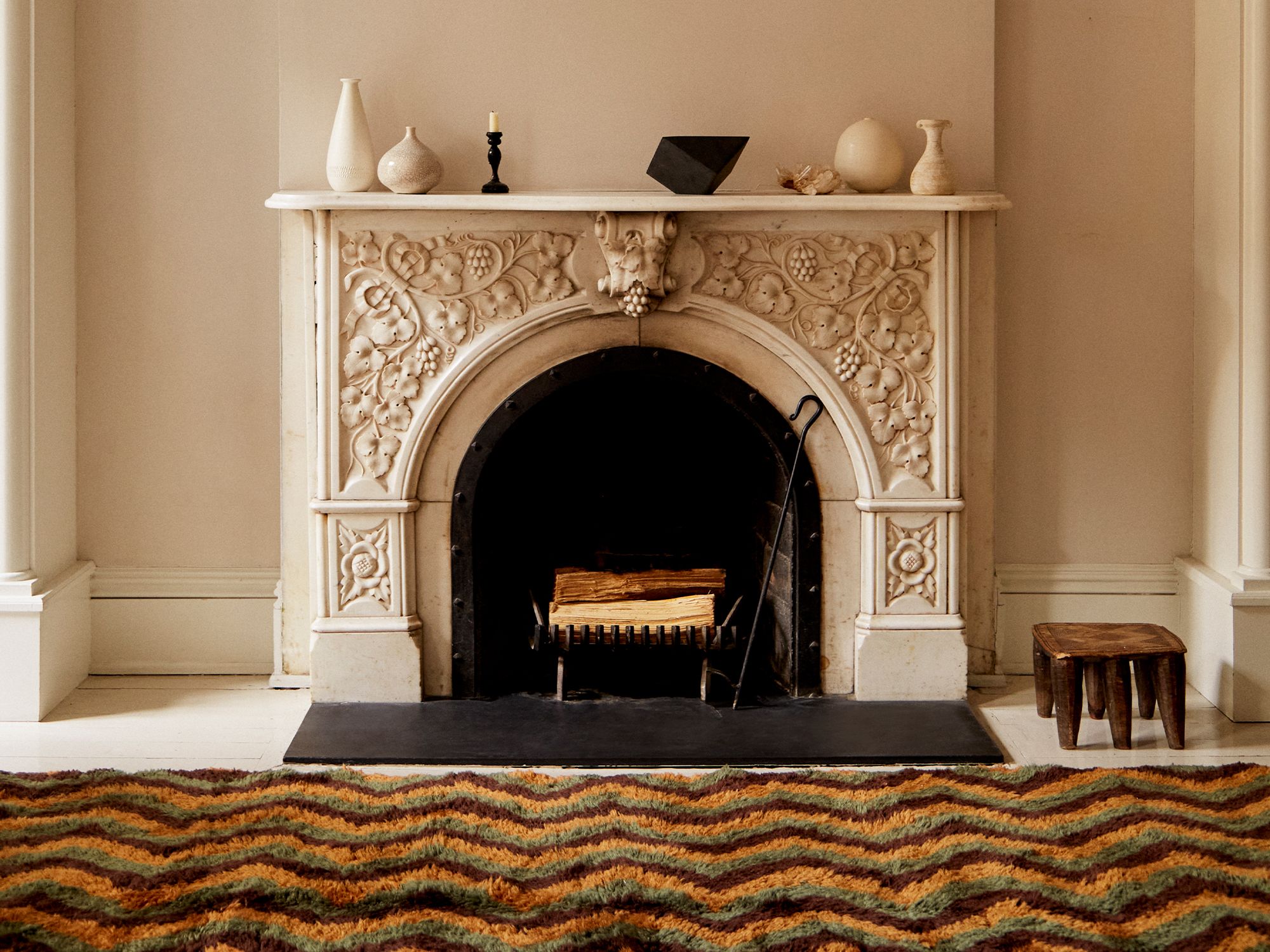 Ayaz Sage Green + Chocolate Brown + Ochre - Beni Rugs