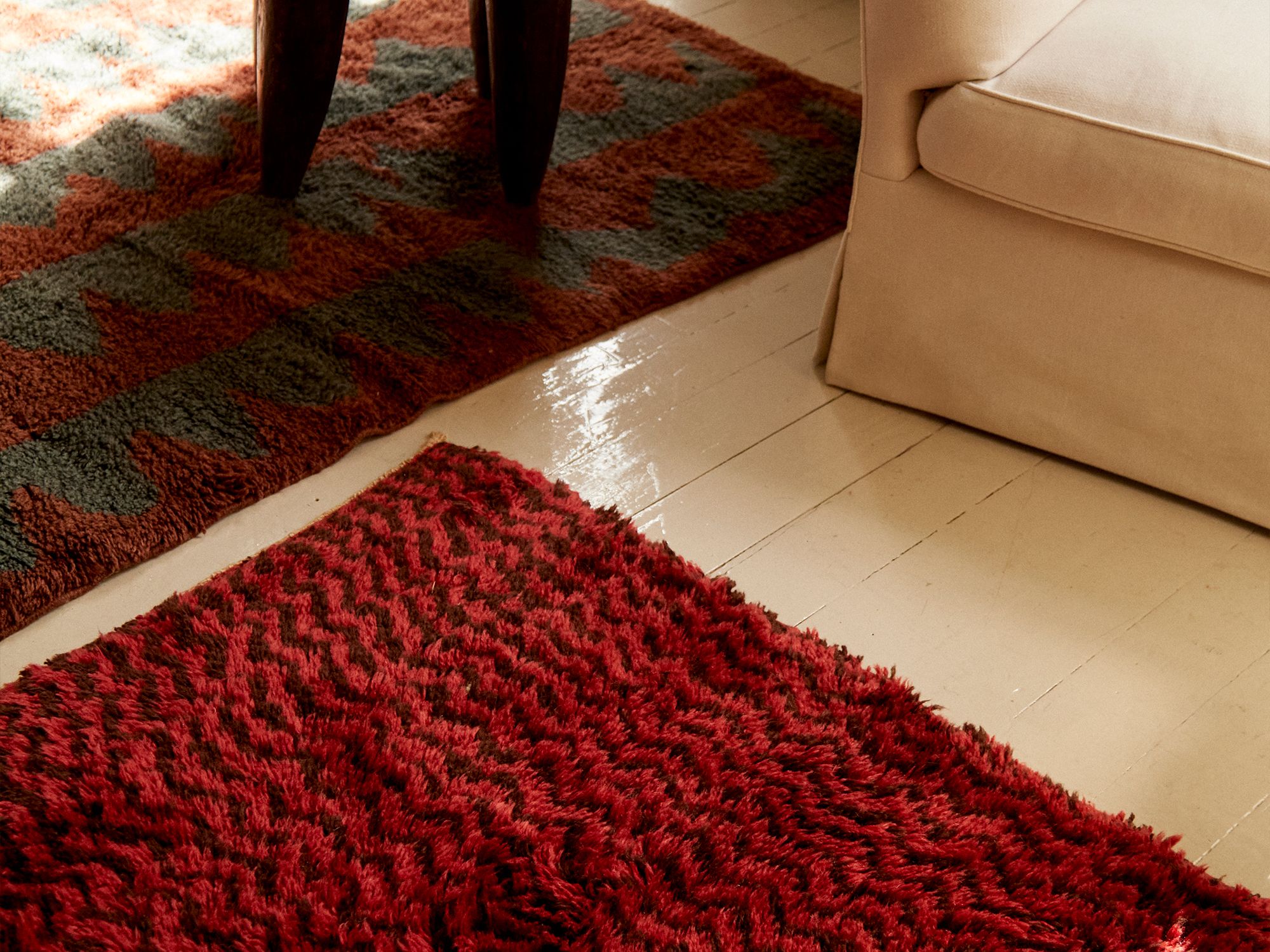 Azra - Runner Chocolate Brown + Pompeian Red - Beni Rugs