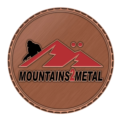Mountains 2 Metal coin — Side A