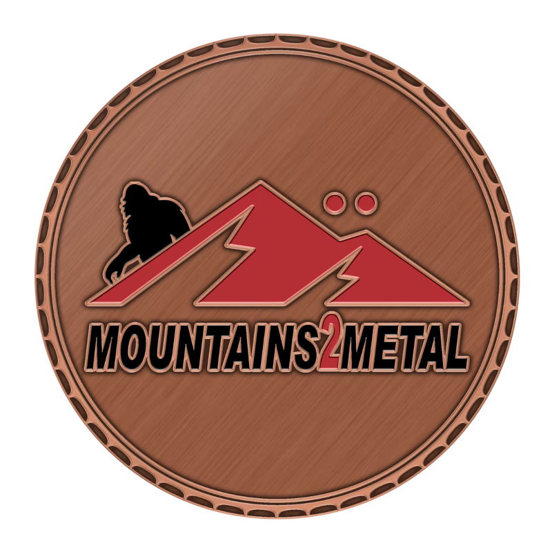 Mountains 2 Metal coin — Side A