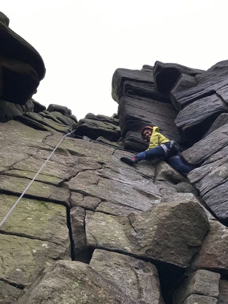 Climbing in the Peak District