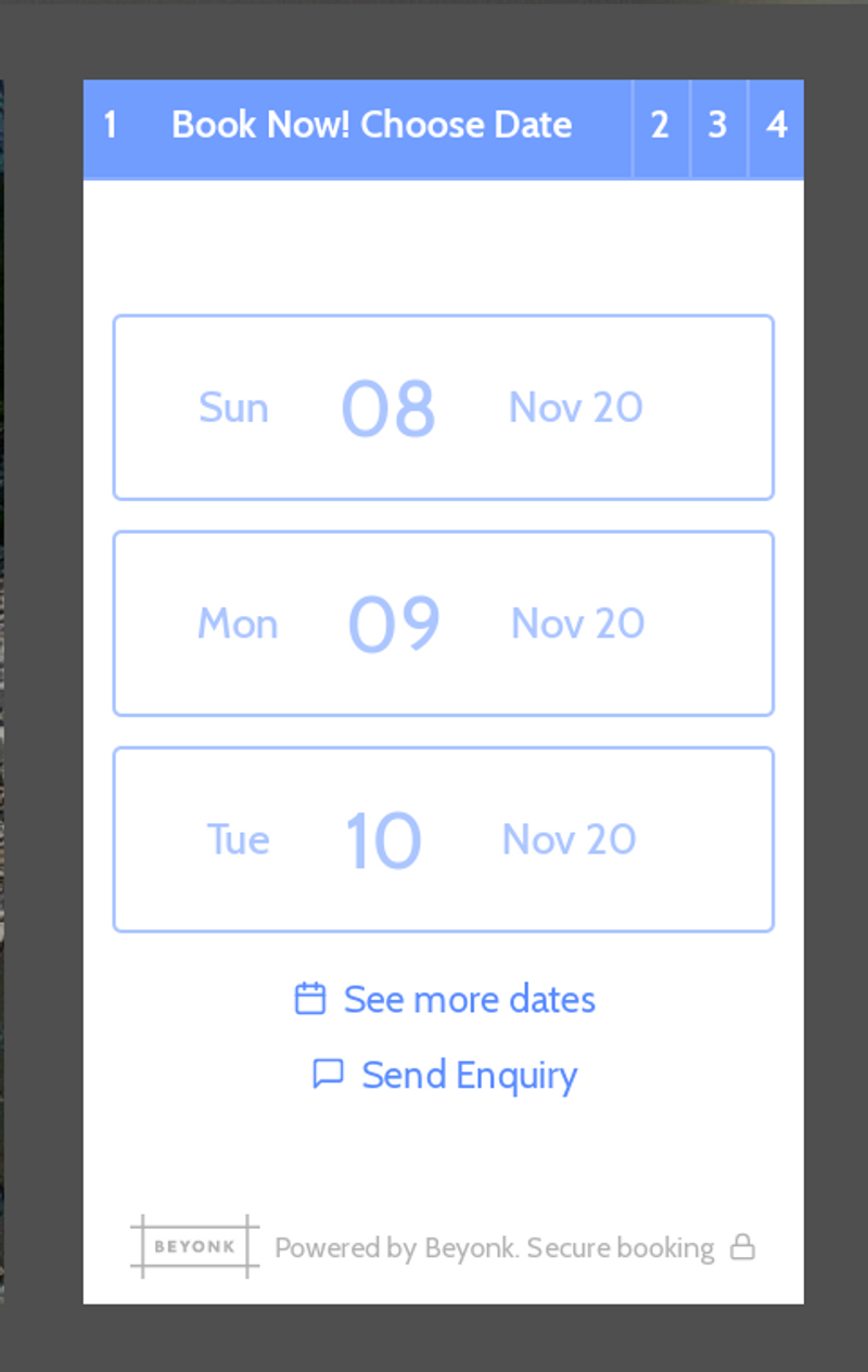 Implement Booking Calendar