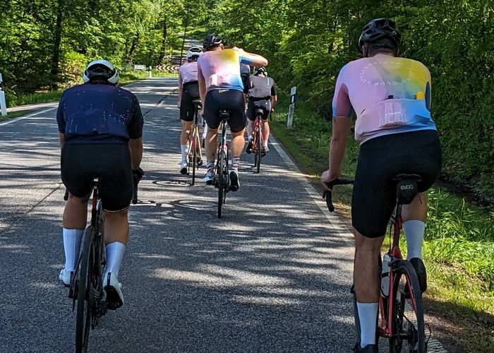 Rennradfahrer Gruppe