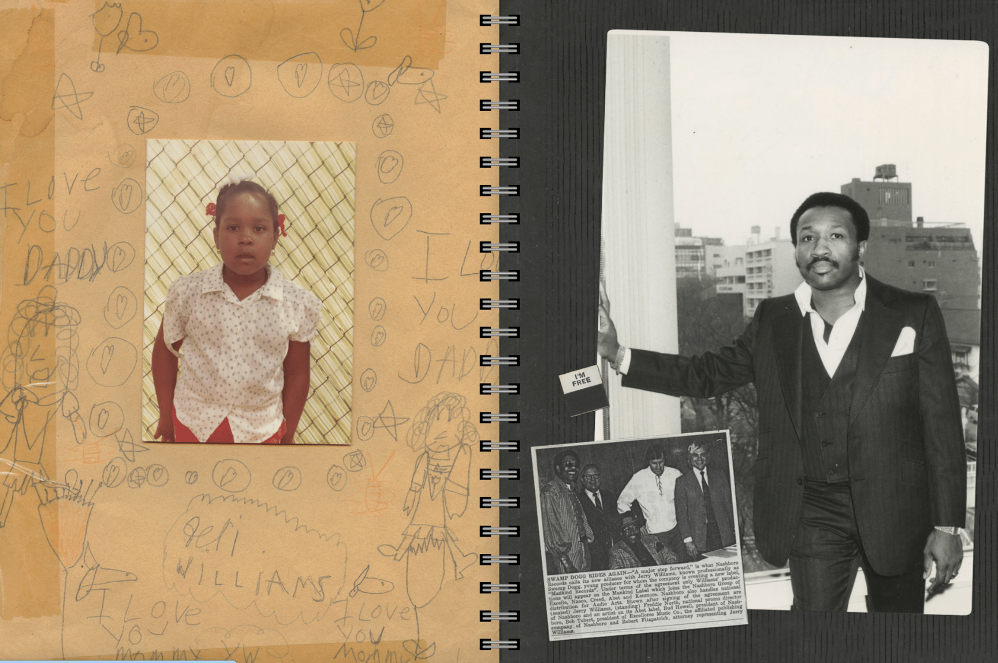 The inside cover of Swamp Dogg's cookbook.