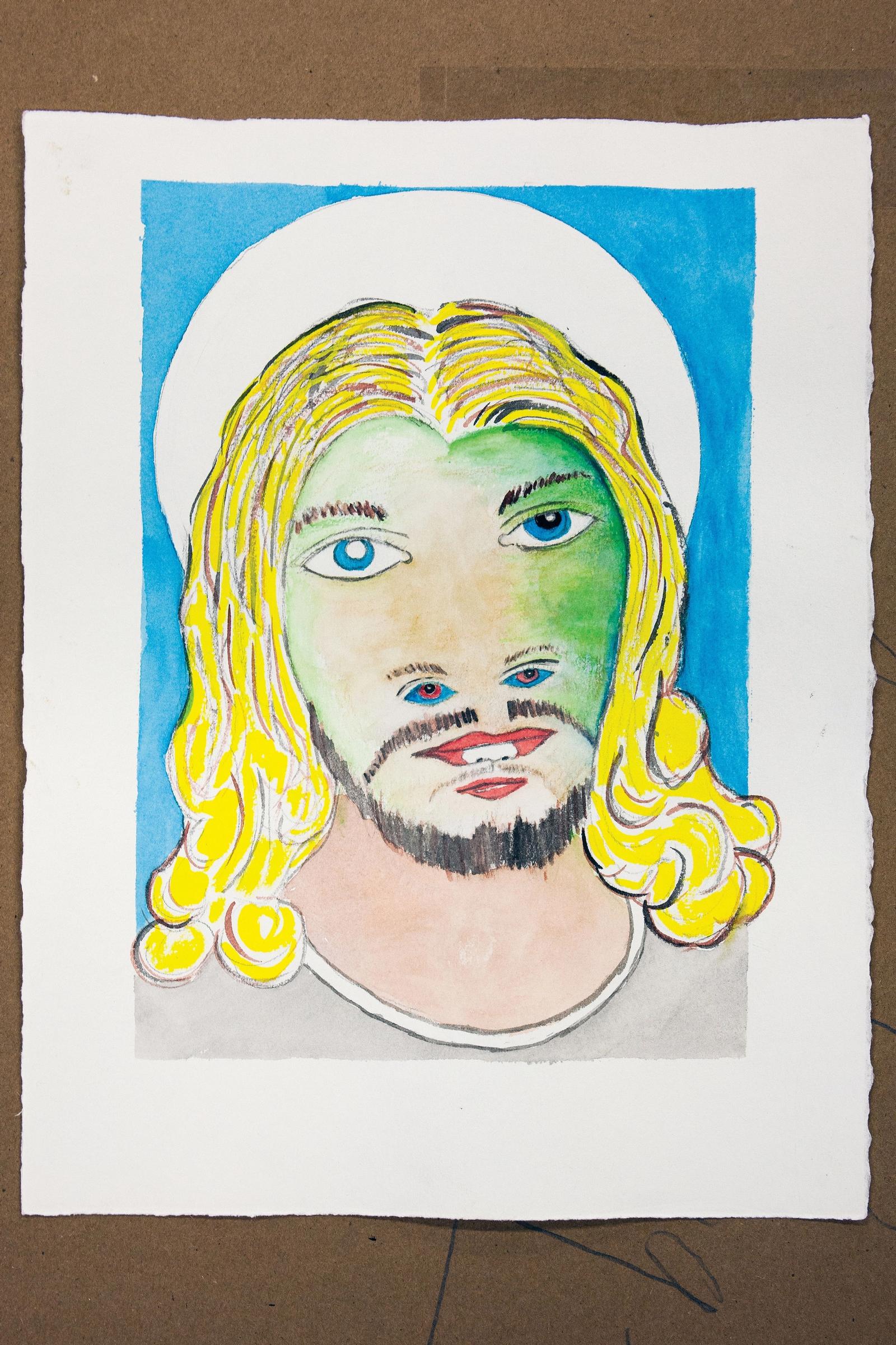 Drawing of Jesus Within Jesus by Gibby Haynes from 2015