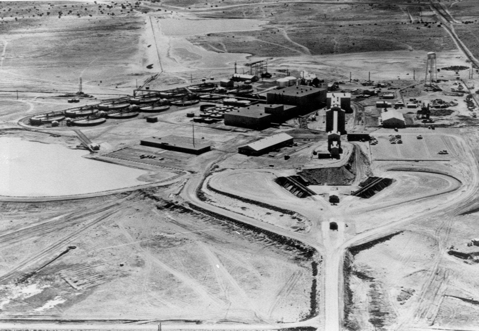 Aerial view of the Kerr-McGee Corporation Uranium mill — in Grants, New Mexico.