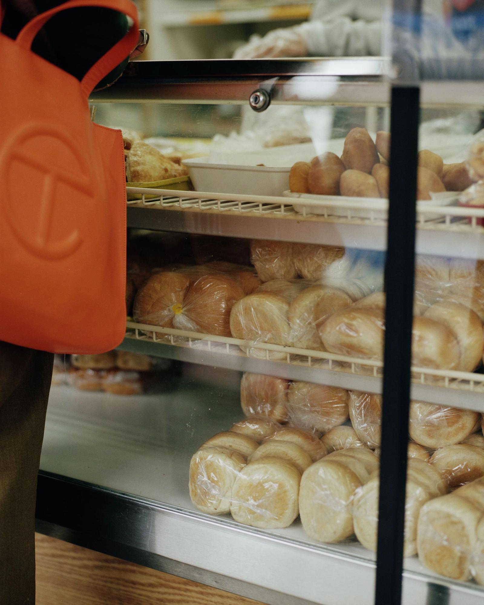 Devonn Francis at a bakery counter.