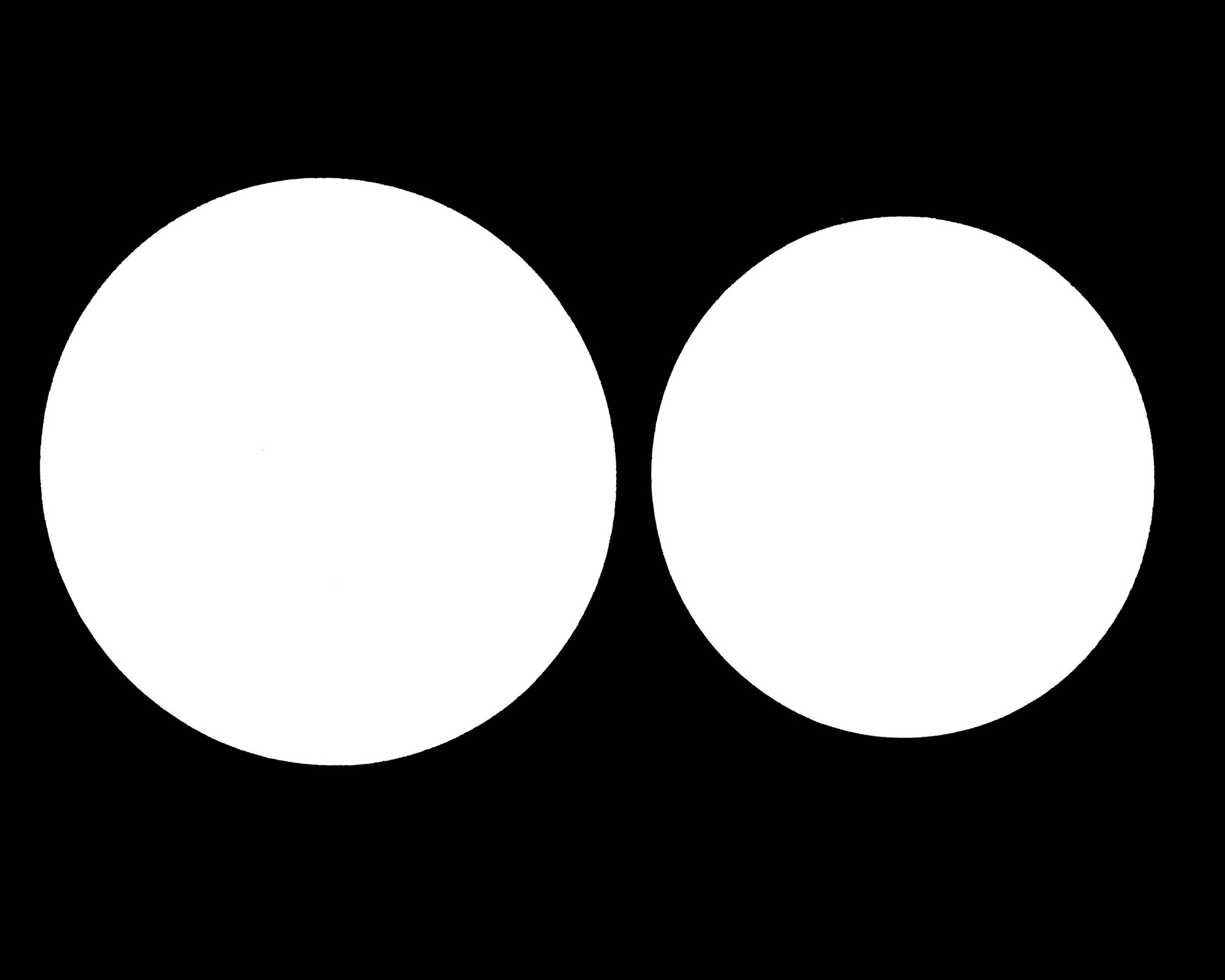 Two moons side by side