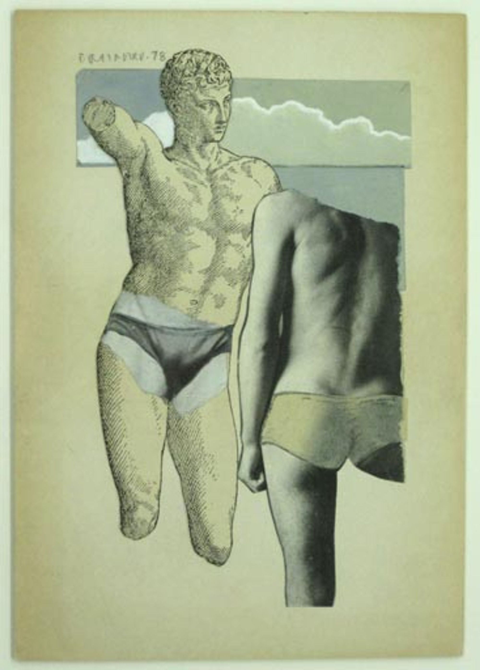 Joe Brainard Untitled (Greek Bathers), 1978 mixed media on paper 6½ x 4½ inches.