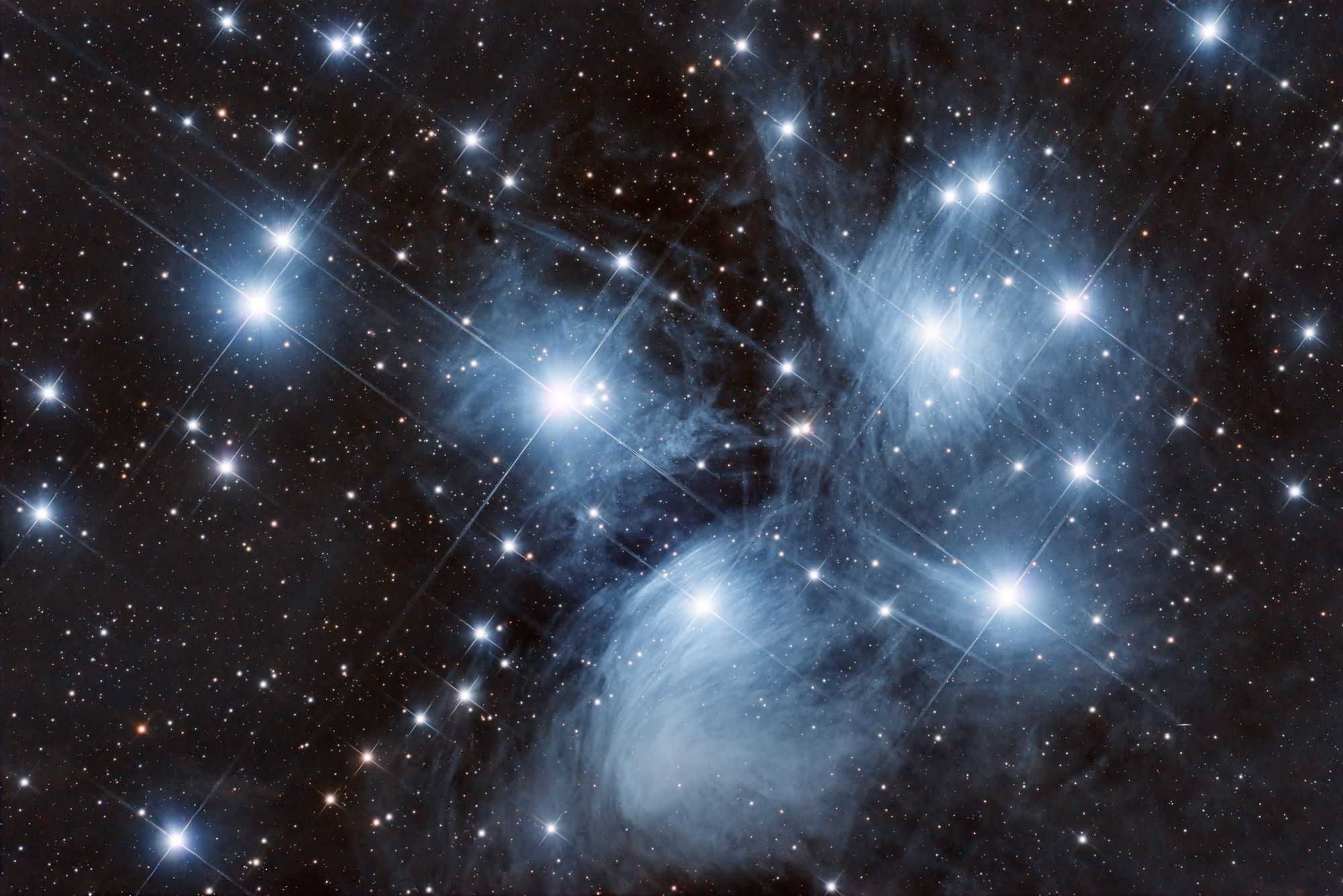 The Pleiades star cluster.