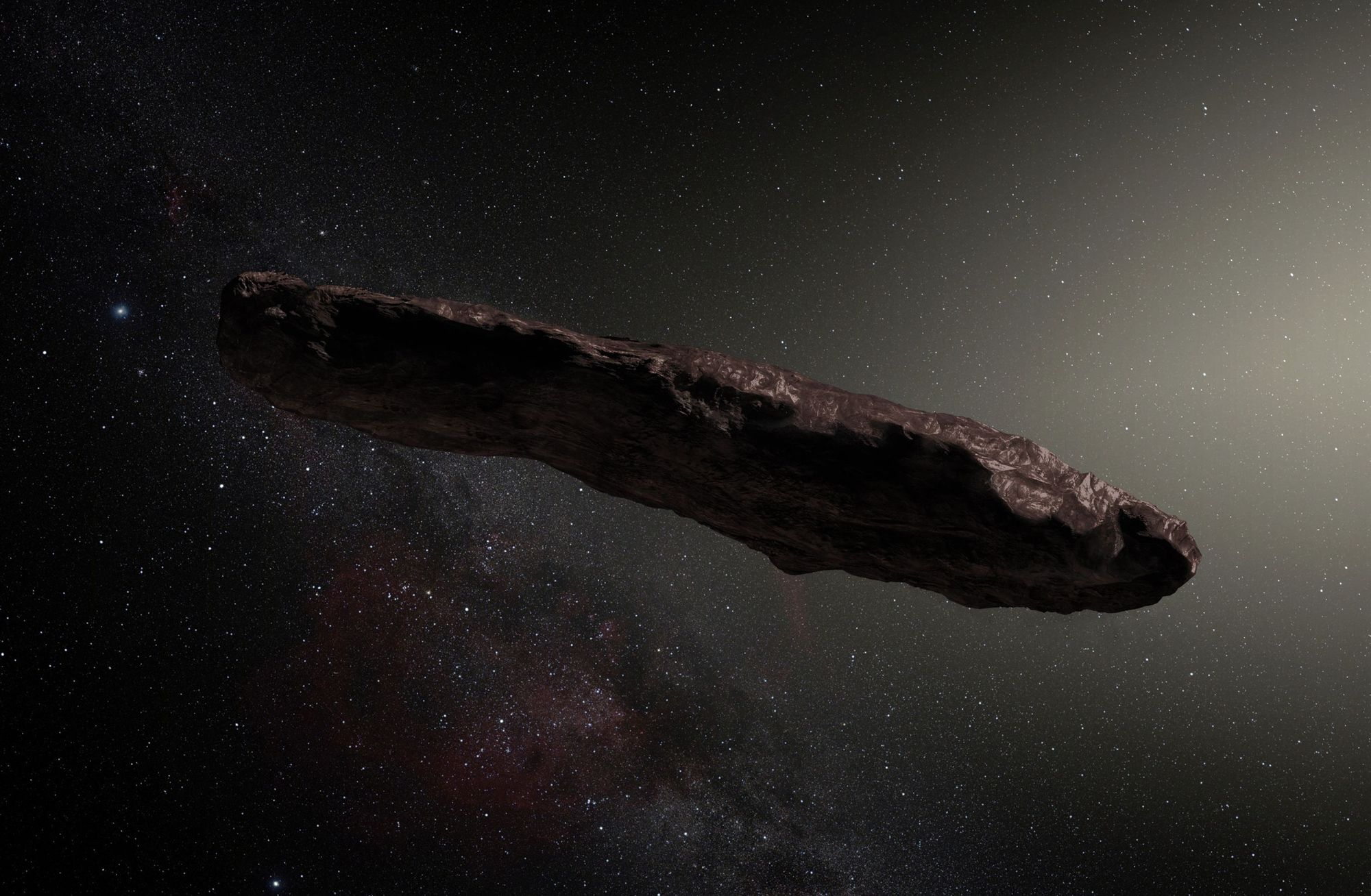 Oumuamua, artists depiction