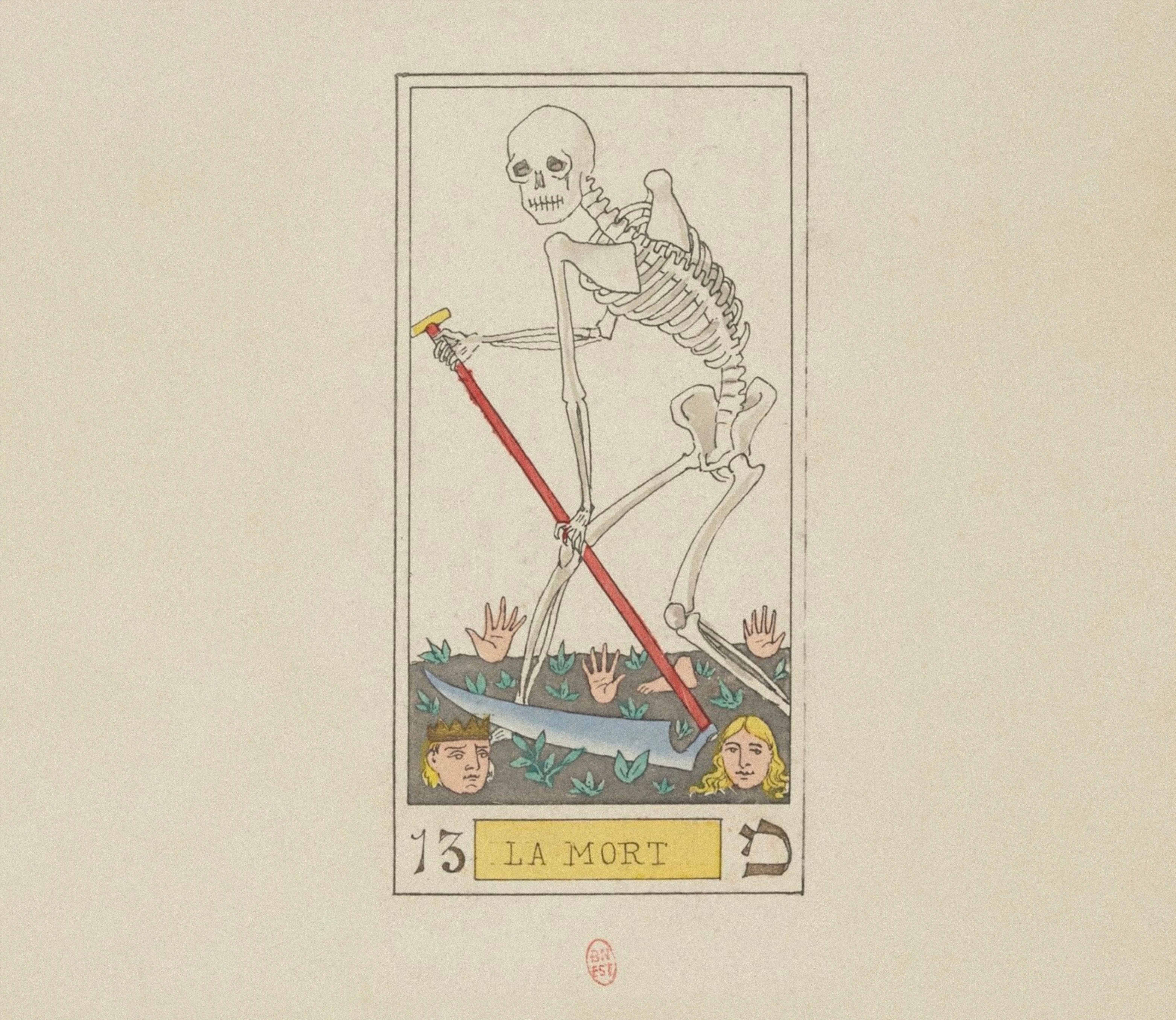 A painting of a skeleton smoking a cigarette